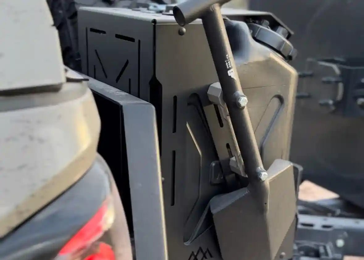 Jerry's Can Holder - Dual Universal Jerry Can Carrier - Spirit of 1876Backwoods Adventure Mods