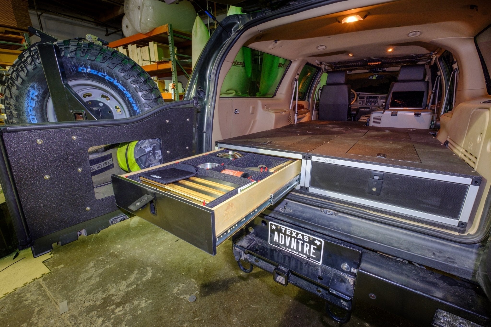 Ford Excursion 2000 - 2006 1st Gen. - Single Drawer Module - 25 3/4" Wide x 8" High x 59" Depth - Spirit of 1876 - Goose Gear