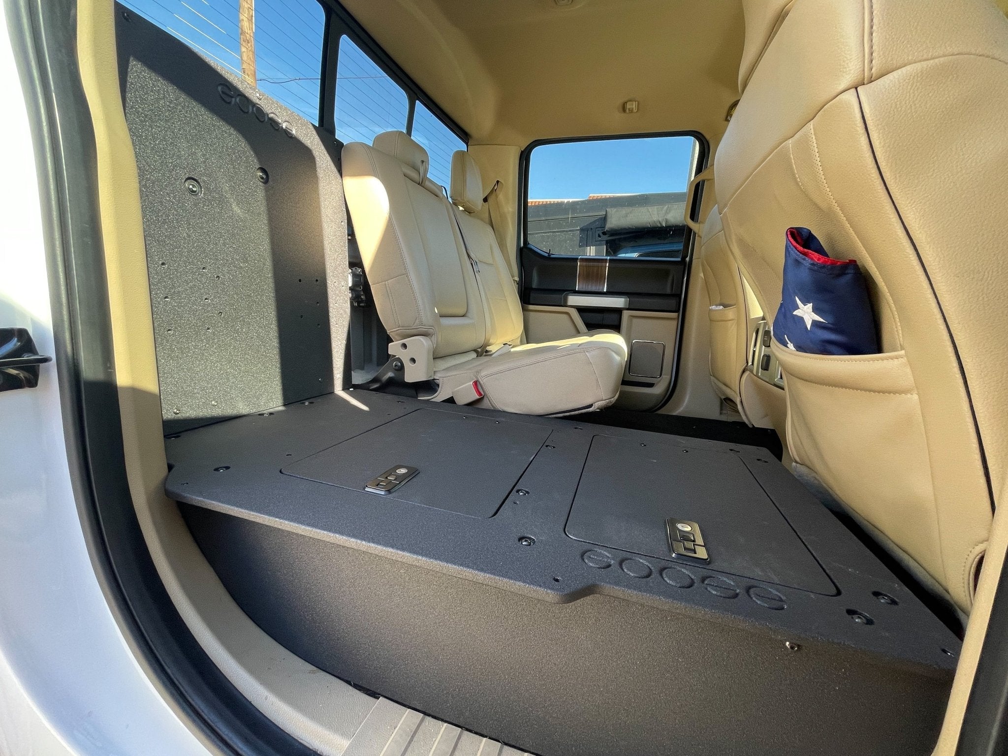 Ford F150 Raptor 2015 - 2020 2nd Gen. SuperCrew - Second Row Seat Delete Plate System - Spirit of 1876 - Goose Gear