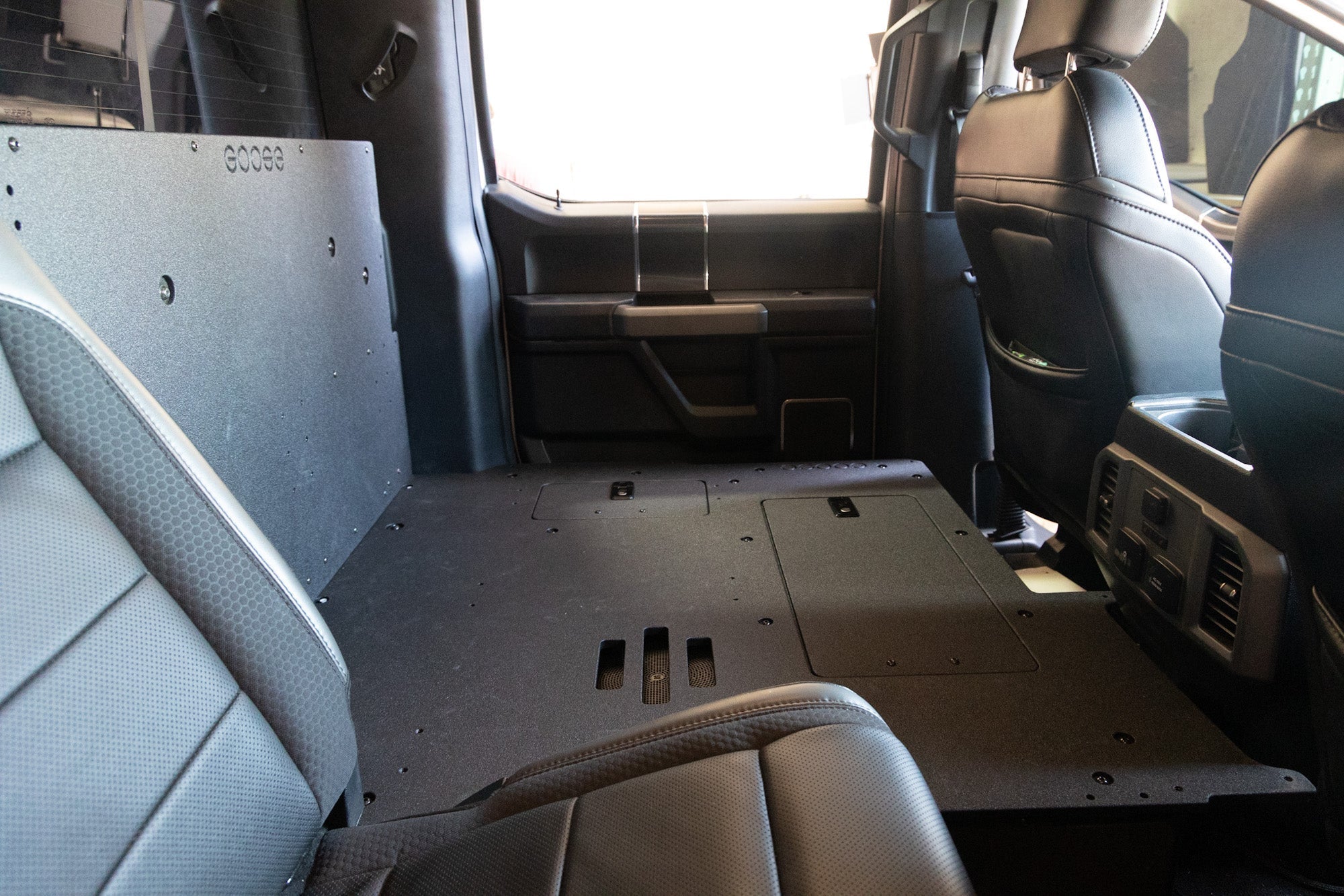 Ford F150 Raptor 2015 - 2020 2nd Gen. SuperCrew - Second Row Seat Delete Plate System - Spirit of 1876 - Goose Gear
