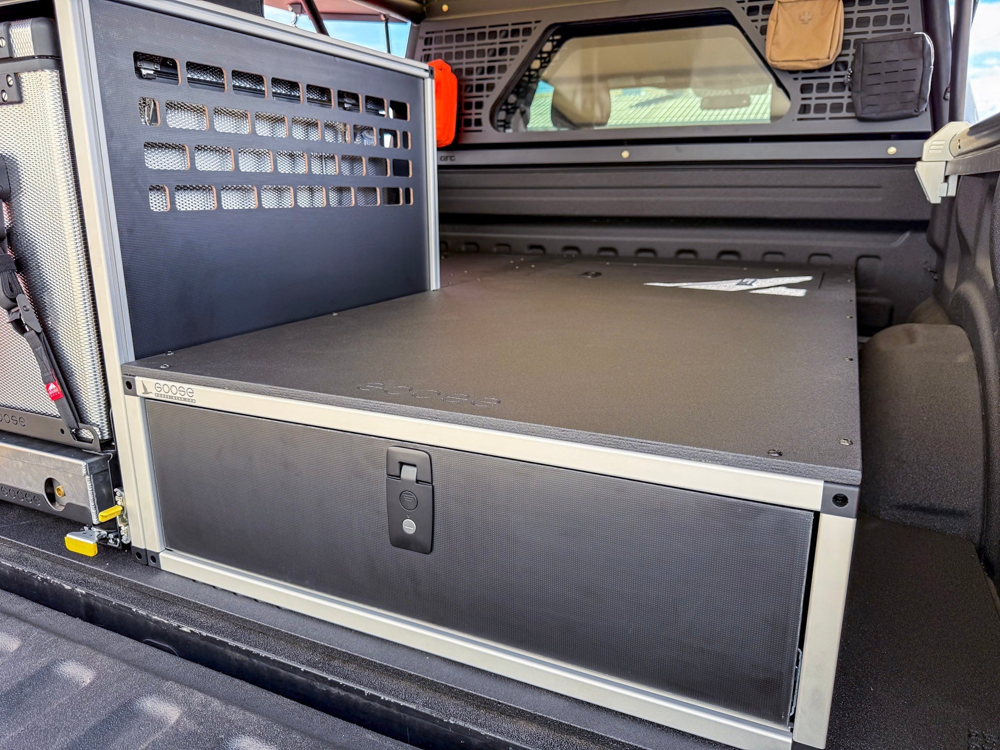 Ford F150 Raptor 2015 - 2020 2nd Gen. SuperCrew - Truck Bed Sleep Deck Drawer with Cubbie - Spirit of 1876Goose Gear