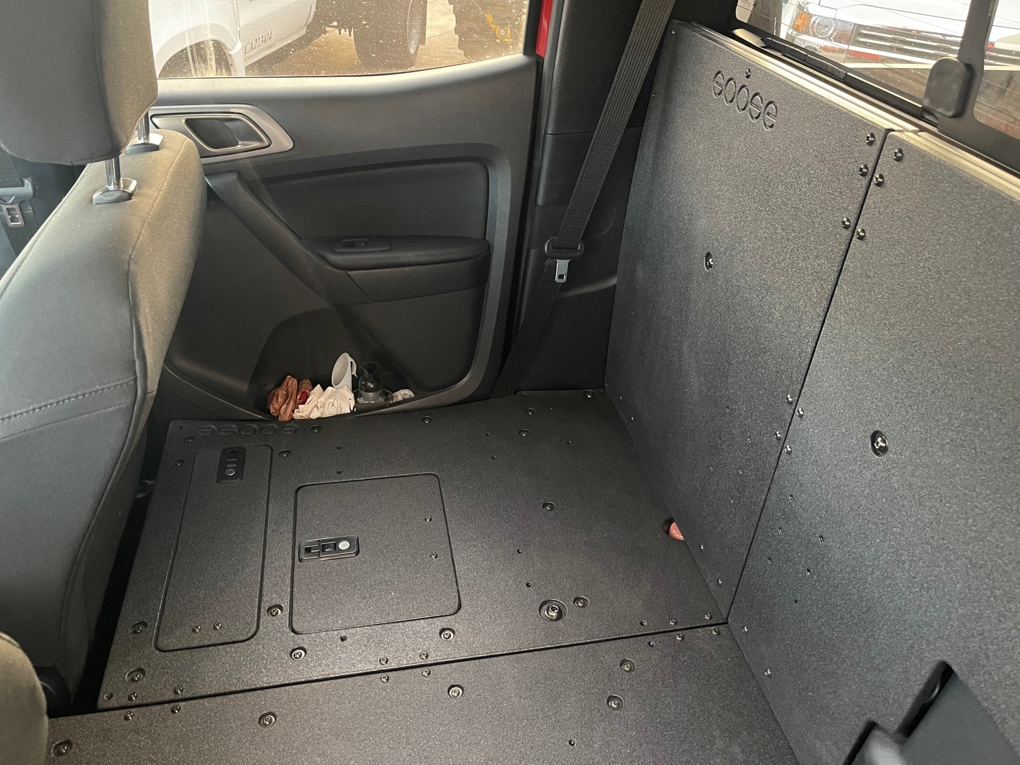 Ford Ranger 2019 - 2023 4th Gen. Super Crew - 100% Second Row Seat Delete Plate System - Spirit of 1876 - Goose Gear