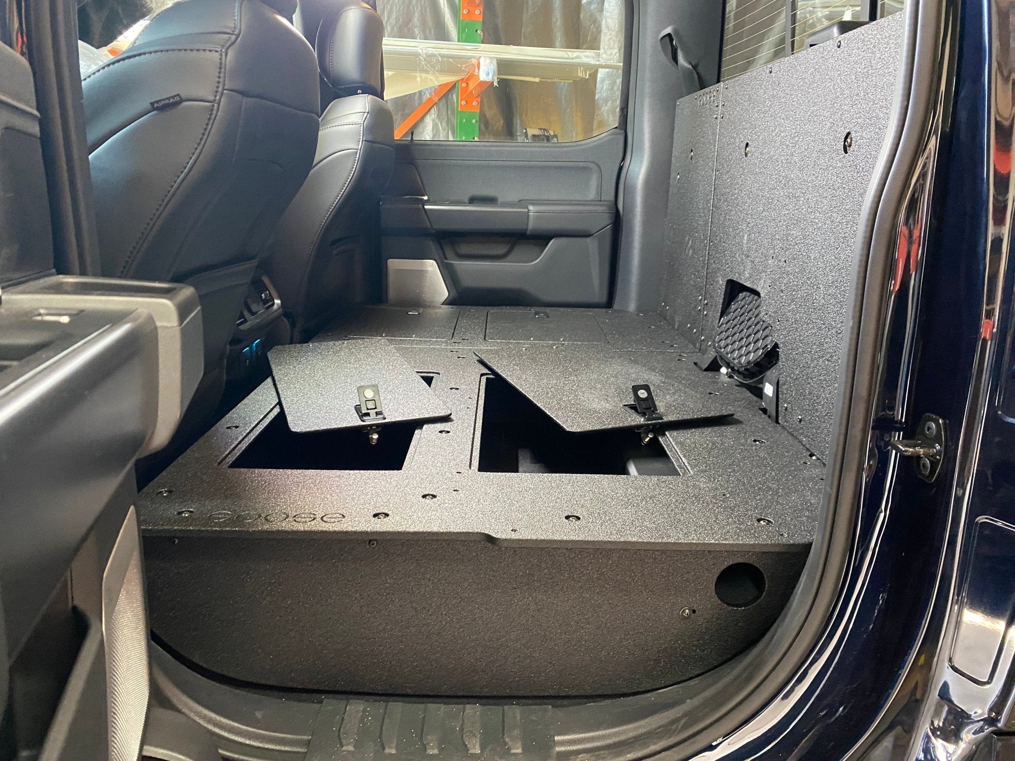 Ford Super Duty F250 - F550 2017 - Present 4th & 5th Gen. Crew Cab - Second Row Seat Delete Plate System - Spirit of 1876 - Goose Gear