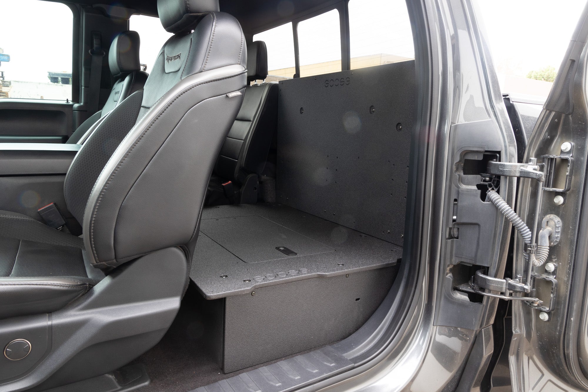 Ford Super Duty F250 - F550 2017 - Present 4th & 5th Gen. Super Cab - Second Row Seat Delete Plate System - Spirit of 1876 - Goose Gear