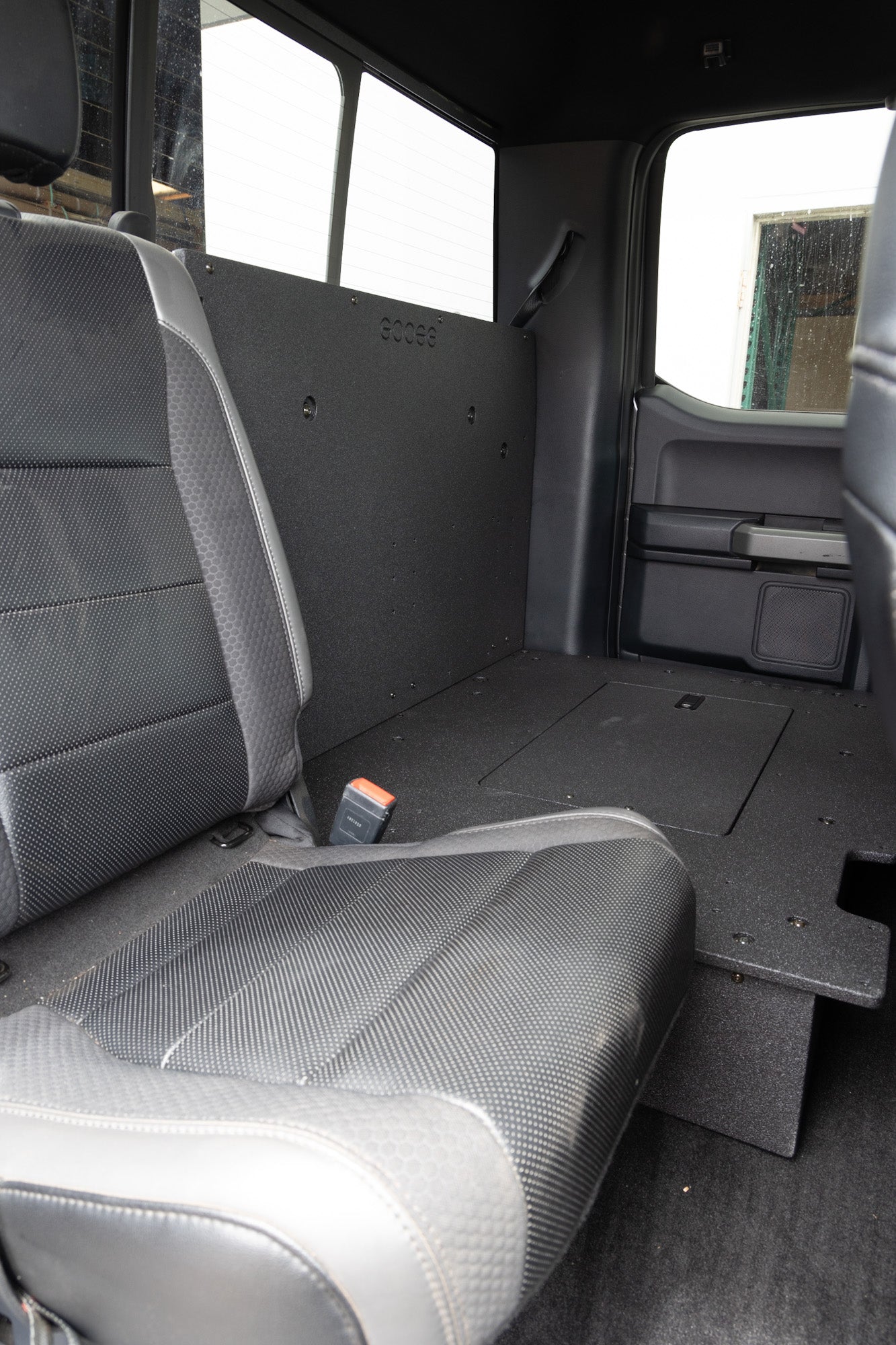 Ford Super Duty F250 - F550 2017 - Present 4th & 5th Gen. Super Cab - Second Row Seat Delete Plate System - Spirit of 1876 - Goose Gear