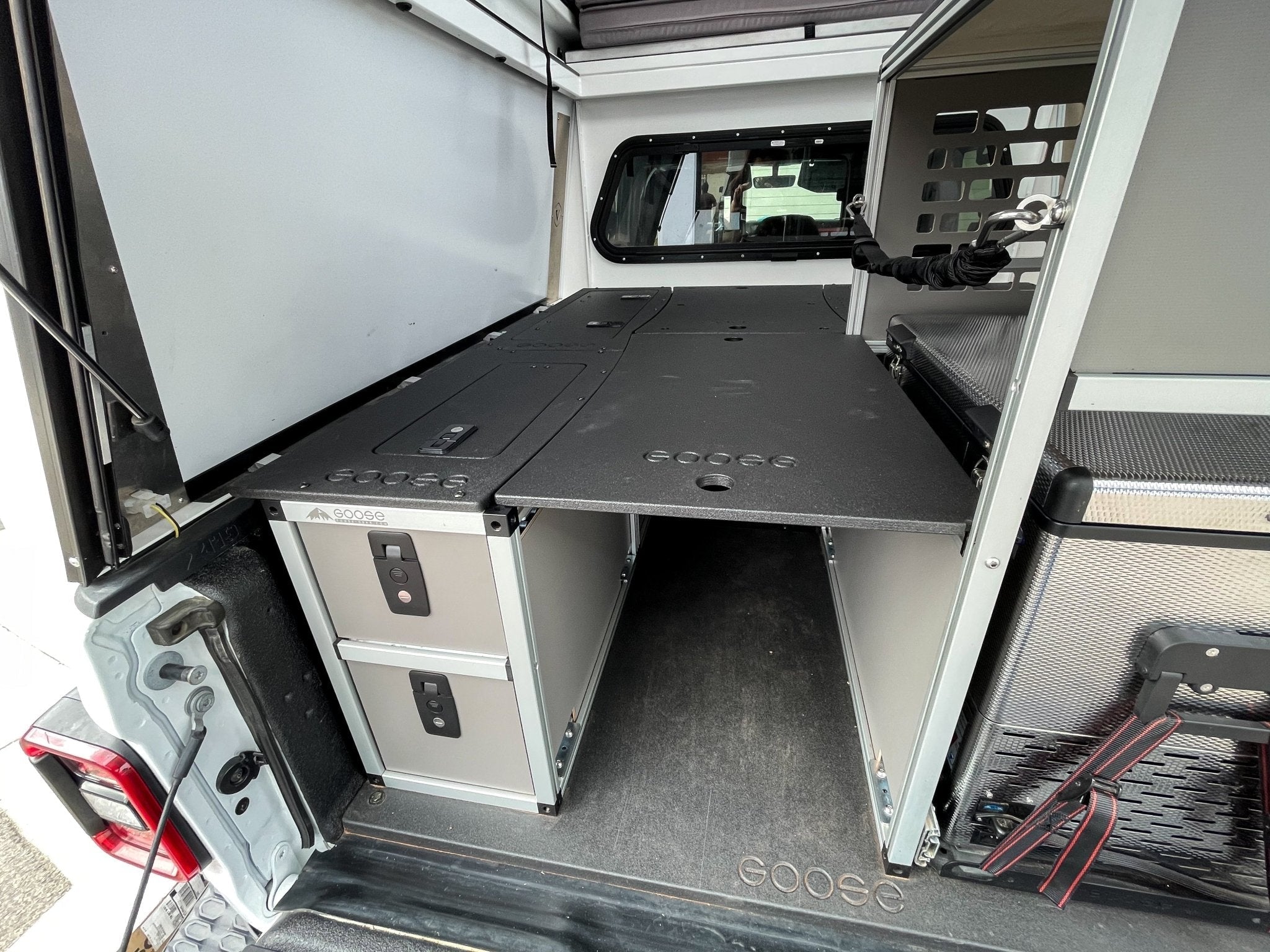 Goose Gear Camper System - Full Size - Driver Side Rear Double Drawer Module - Spirit of 1876 - Goose Gear