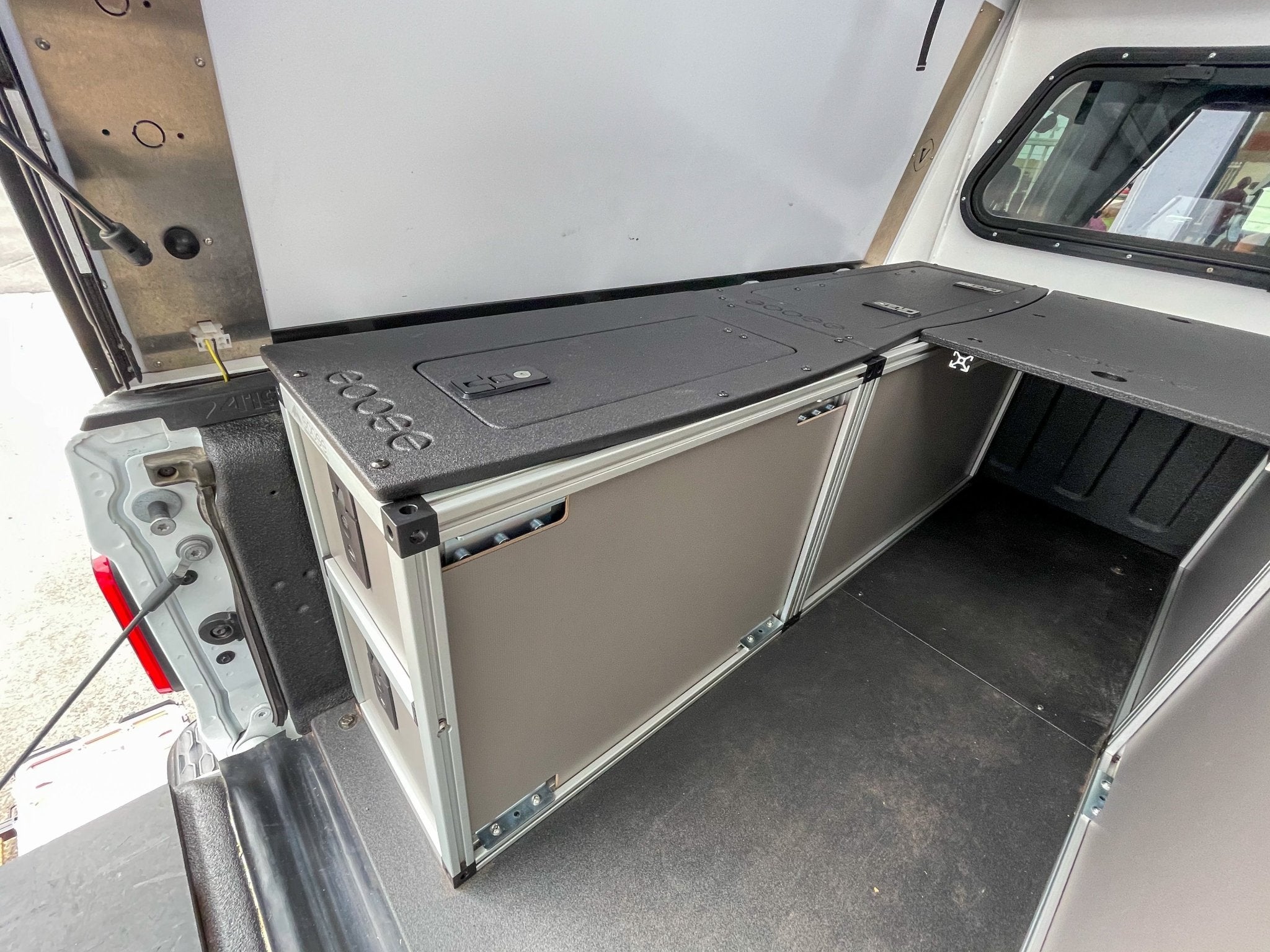 Goose Gear Camper System - Midsize Truck 5Ft. and 6 Ft. Bed - Driver Side Rear Double Drawer Module - Spirit of 1876 - Goose Gear