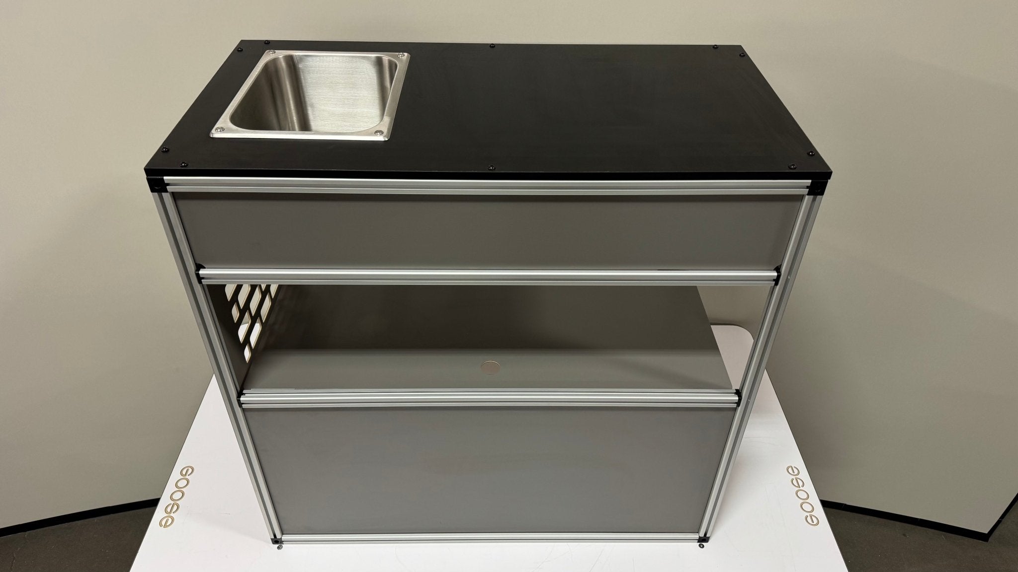 Goose Gear Camper System - Midsize Truck 6Ft Bed - Passenger Side Front Sink and Storage Utility Module - Spirit of 1876 - Goose Gear