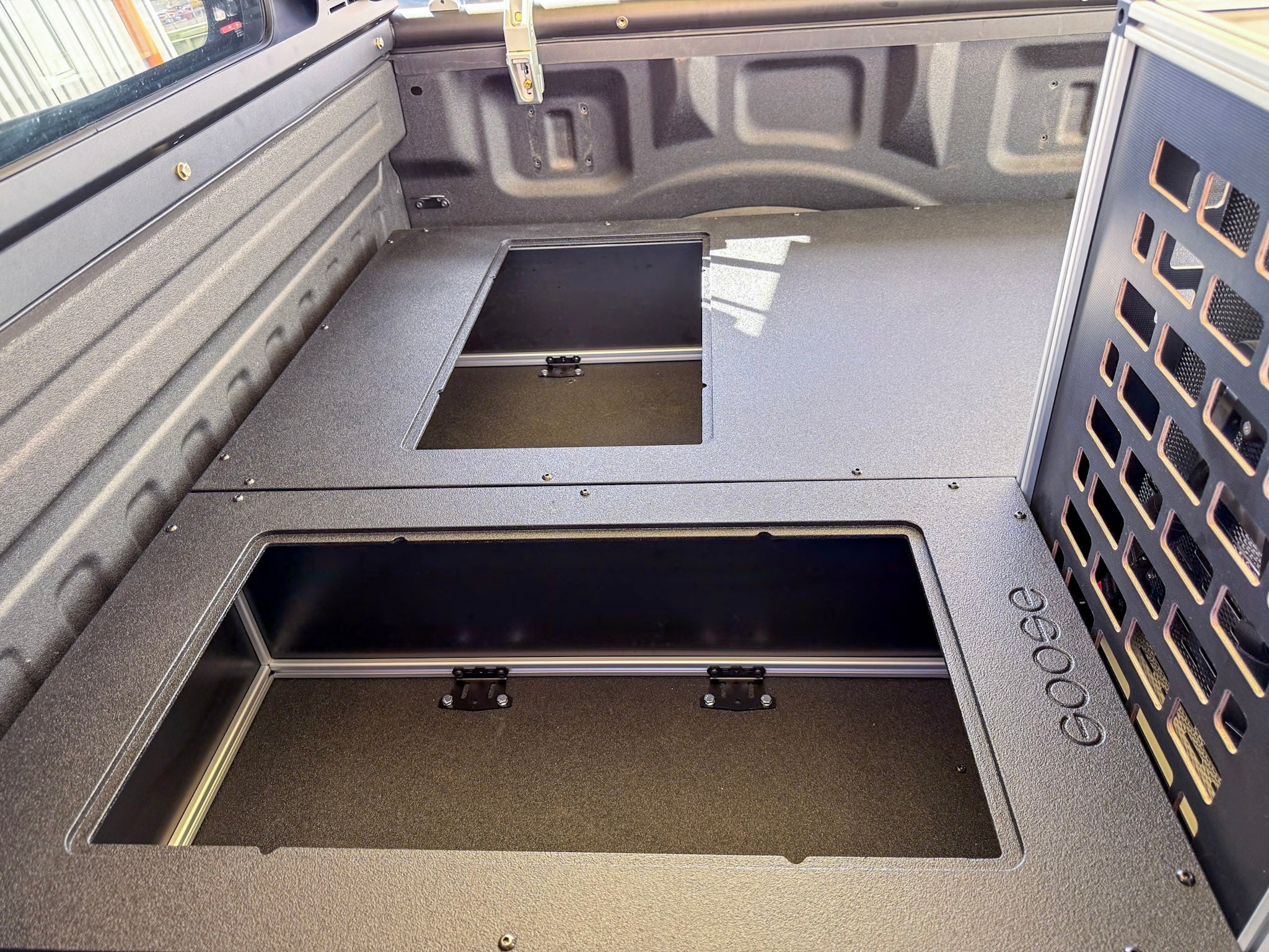 Goose Nest Bed Cubbie for Ford F150 Raptor 2015 - 2020 2nd Gen. SuperCrew 19 - 3/16x34x10 - Spirit of 1876Goose Gear
