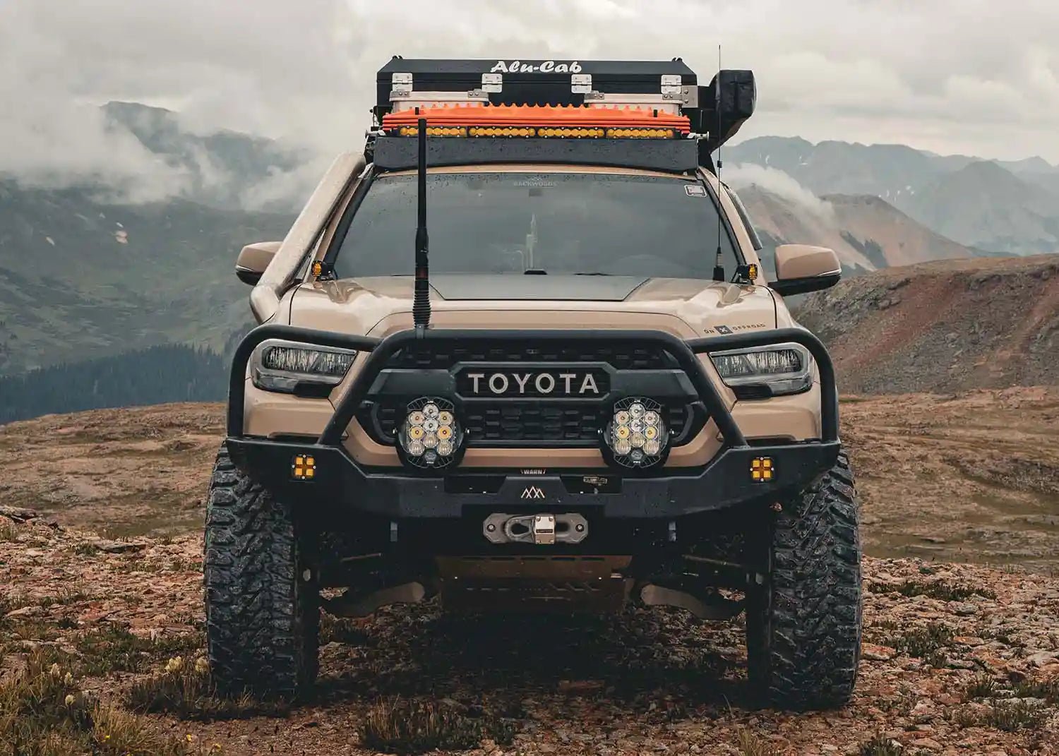 Hi - Lite Overland Toyota Tacoma Front Bumper 3rd Gen (2016 - 2023) [Bull Bar] - Spirit of 1876 - Backwoods Adventure Mods