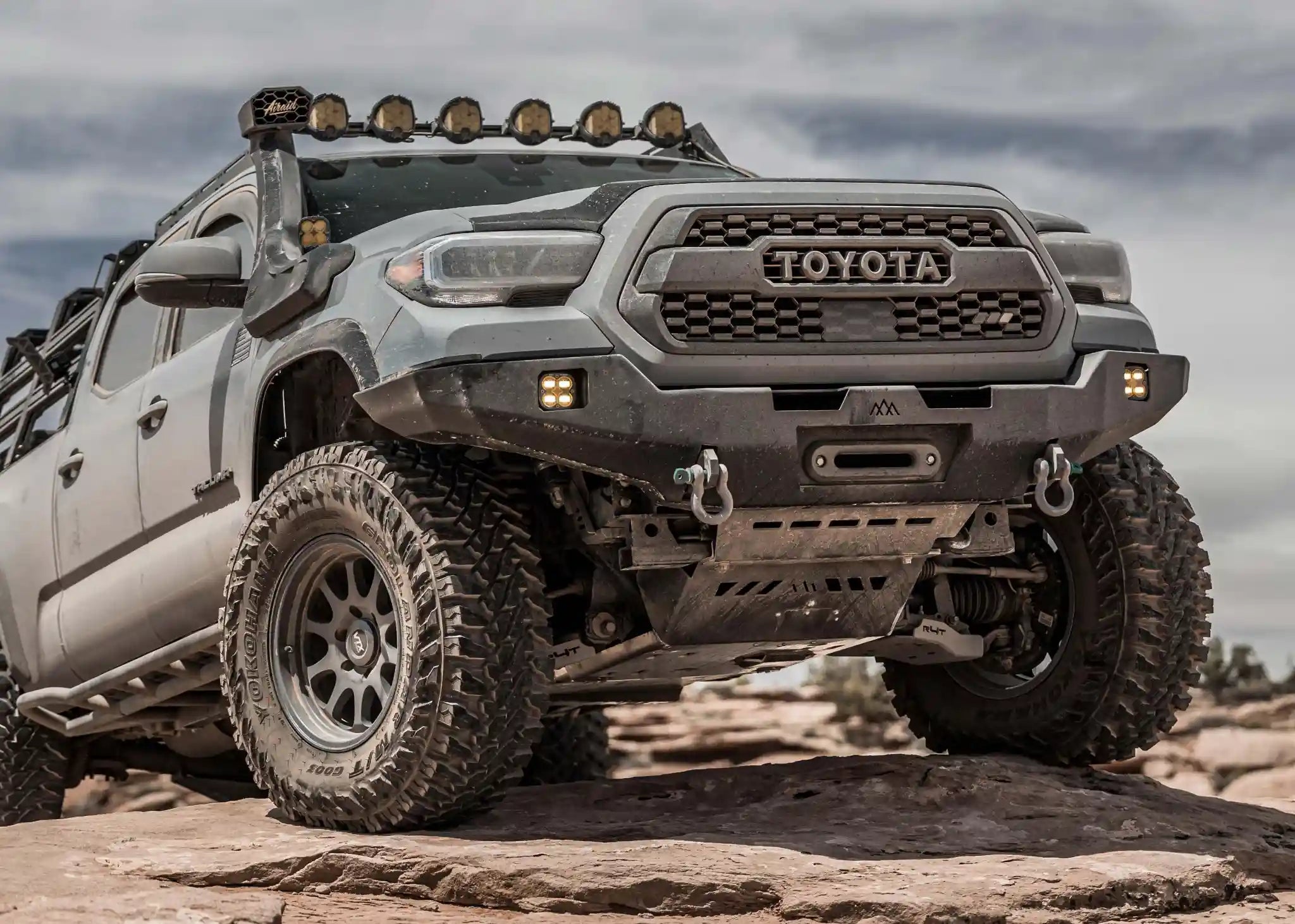 Hi - Lite Overland Toyota Tacoma Front Bumper 3rd Gen (2016 - 2023) [No Bull Bar] - Spirit of 1876 - Backwoods Adventure Mods