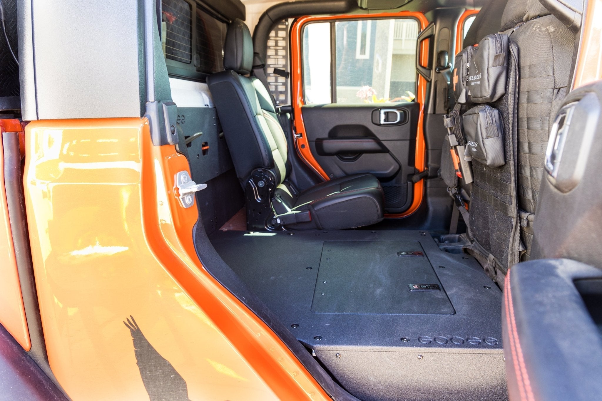 Jeep Gladiator 2019 - Present JT 4 Door - Second Row Seat Delete Plate System - Extended Platform - Spirit of 1876 - Goose Gear