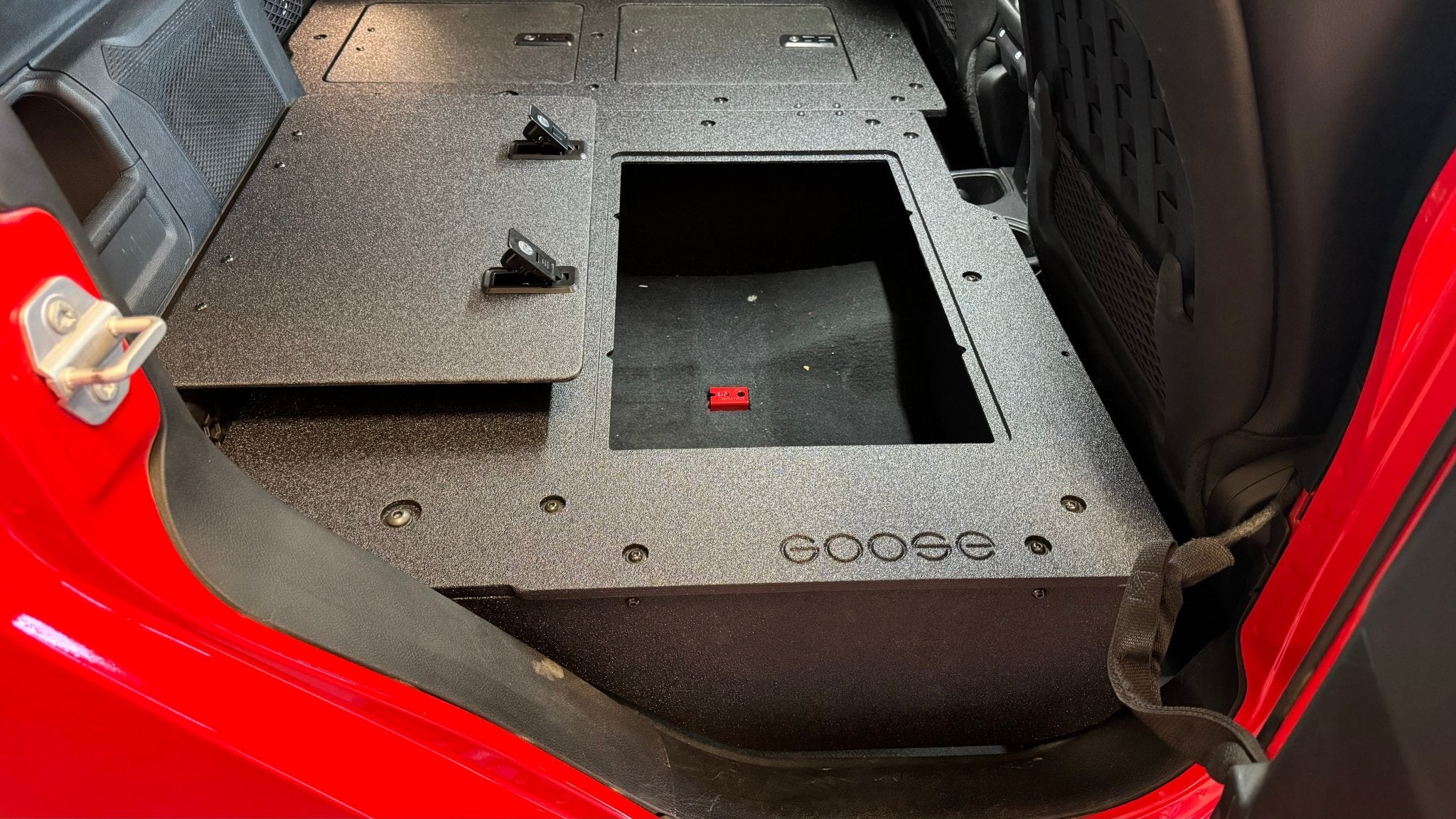 Jeep Gladiator 2019 - Present JT 4 Door - Second Row Seat Delete Plate System - High Platform - Spirit of 1876 - Goose Gear