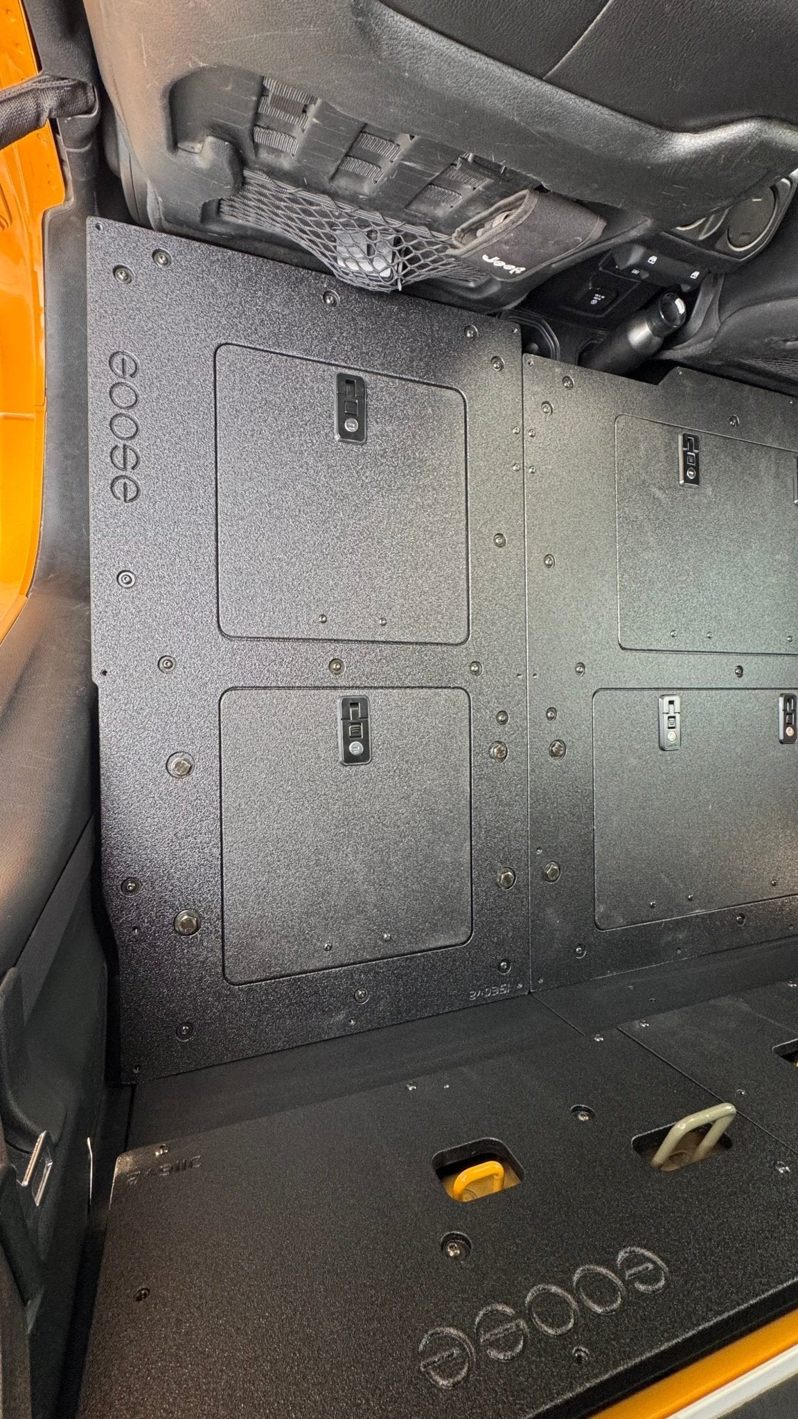 Jeep Gladiator 2019 - Present JT 4 Door - Second Row Seat Delete Plate System - High Platform - Spirit of 1876 - Goose Gear