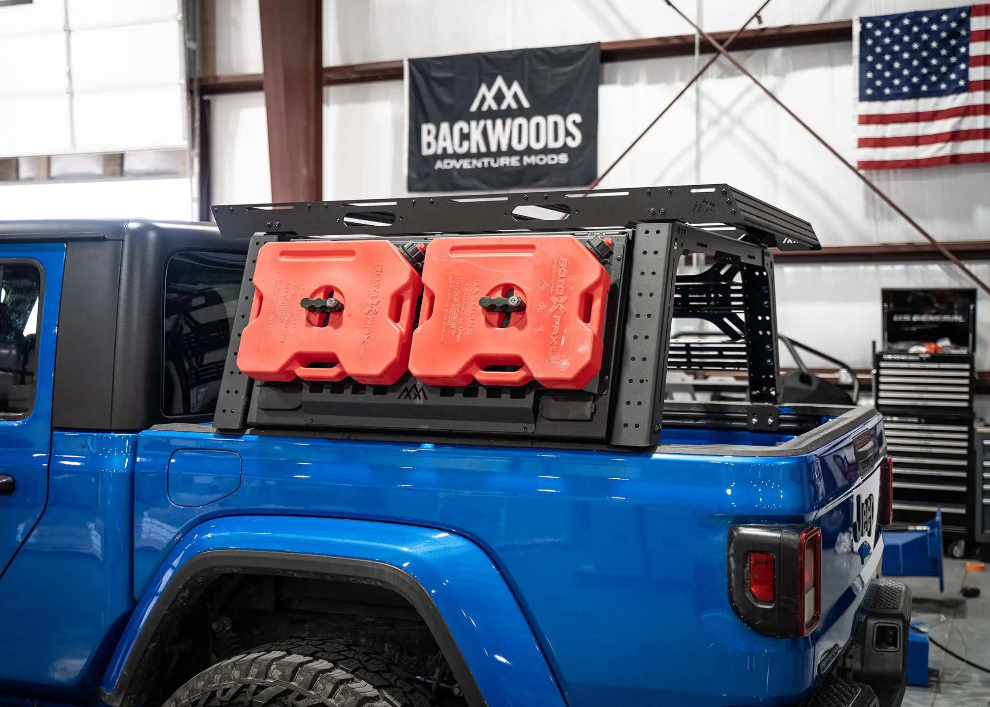 Overland Bed Rack Storage Box - Jeep Gladiator - Spirit of 1876 - Backwoods Adventure Mods