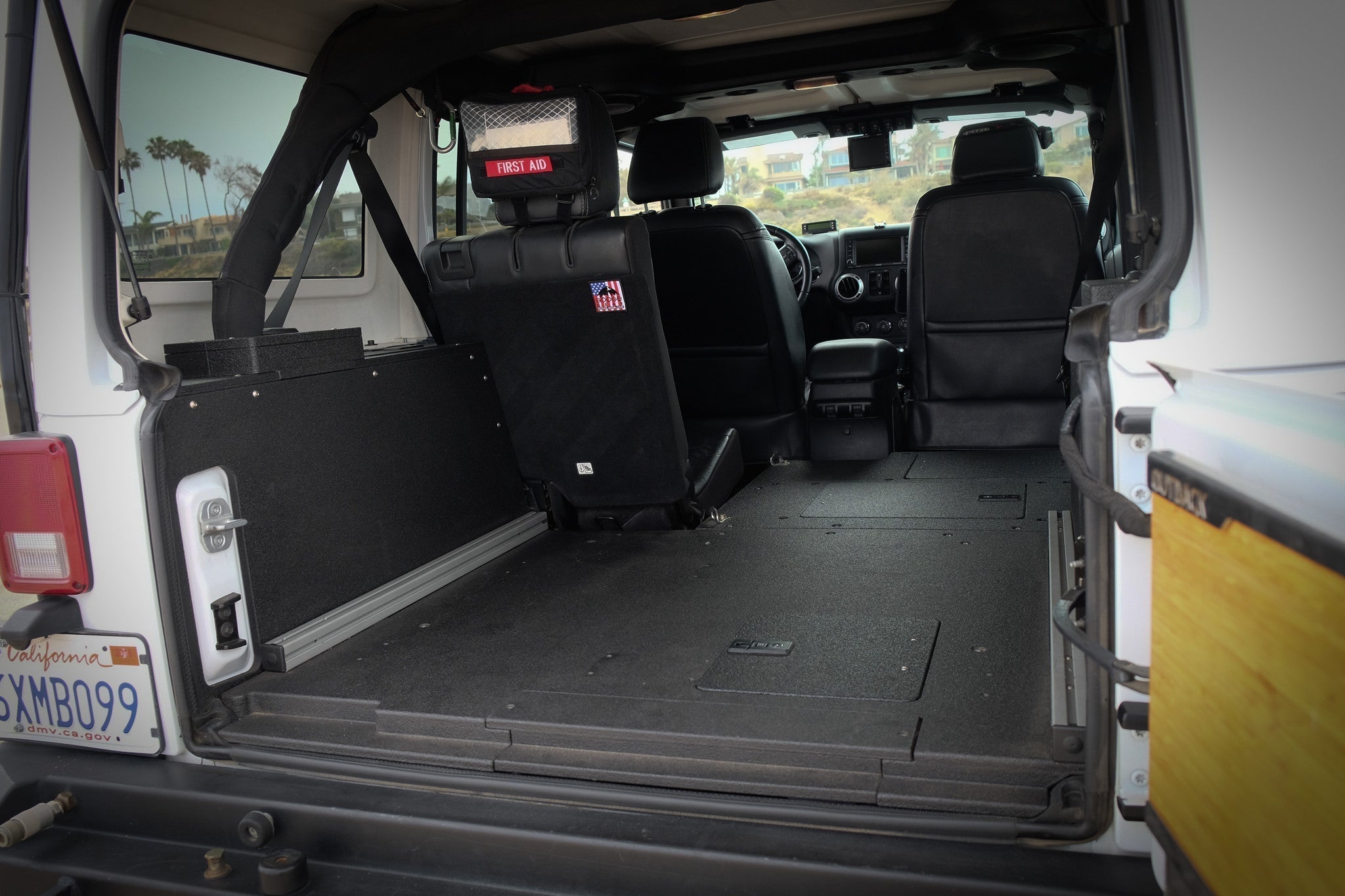 Legacy Product - Jeep Wrangler 2007 - 2018 JKU 4 Door - Second Row Seat Delete Plate System - Spirit of 1876 - Goose Gear