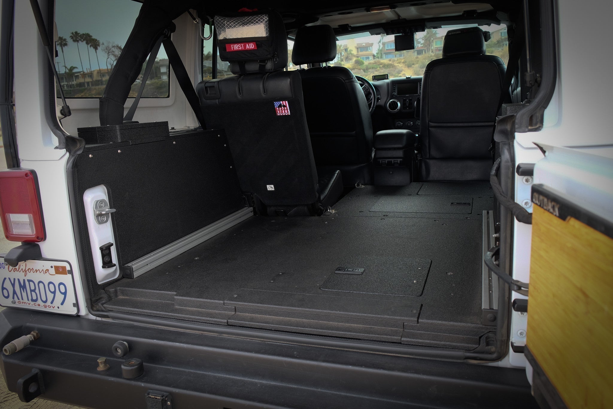Legacy Product - Jeep Wrangler 2007 - 2018 JKU 4 Door - Second Row Seat Delete Plate System - Spirit of 1876 - Goose Gear