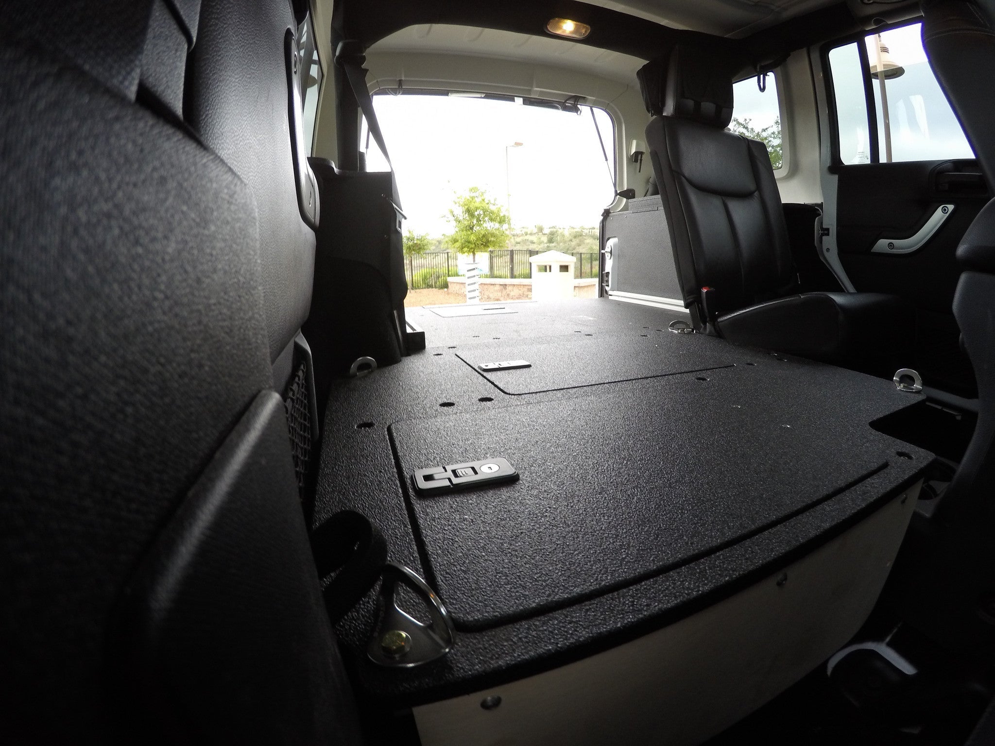 Legacy Product - Jeep Wrangler 2007 - 2018 JKU 4 Door - Second Row Seat Delete Plate System - Spirit of 1876 - Goose Gear