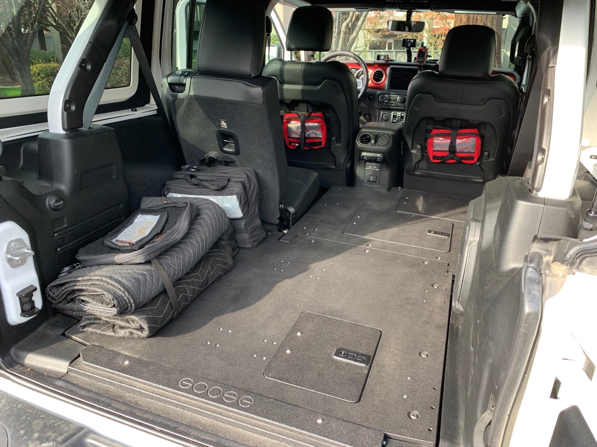 Jeep Wrangler 2018 - 2023 JLU 4 Door - Second Row Seat Delete Plate System - Spirit of 1876 - Goose Gear