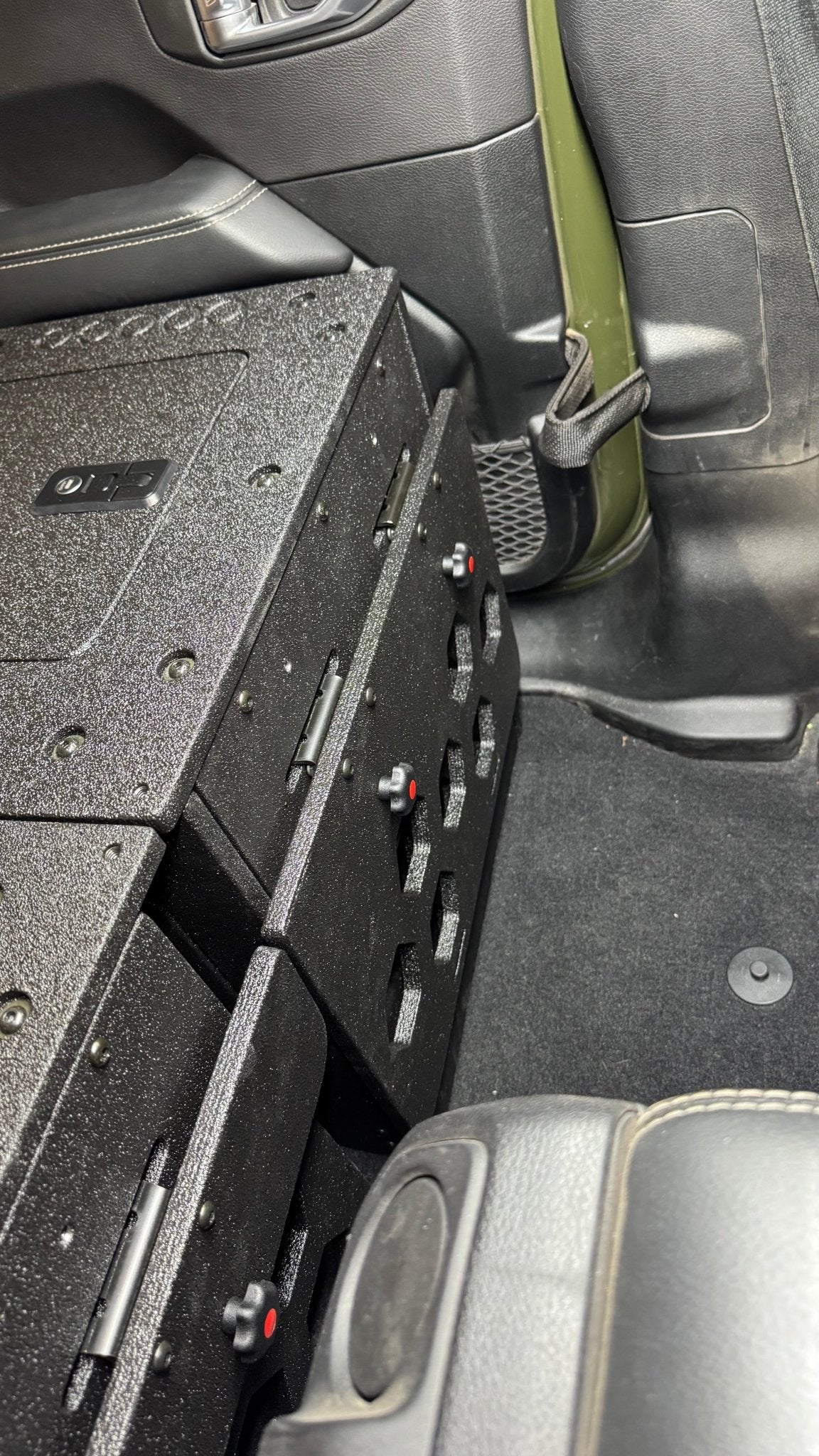 Jeep Wrangler 2018-2023 JLU 4 Door - Second Row Seat Delete Plate System - 8" or 10" Module Based - Spirit of 1876 - Goose Gear