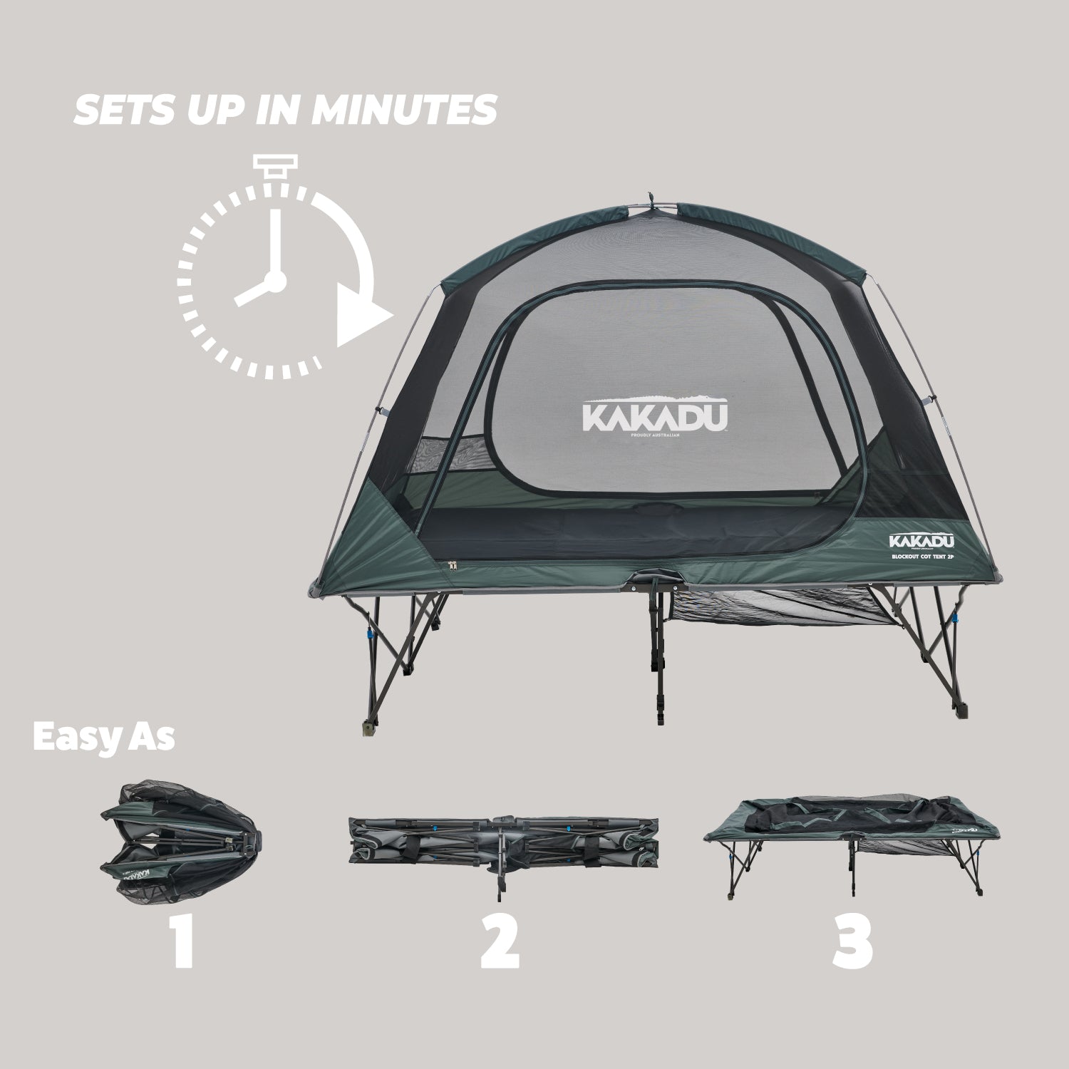 BlockOut® Cot Tent 2P - Spirit of 1876 - Kakadu