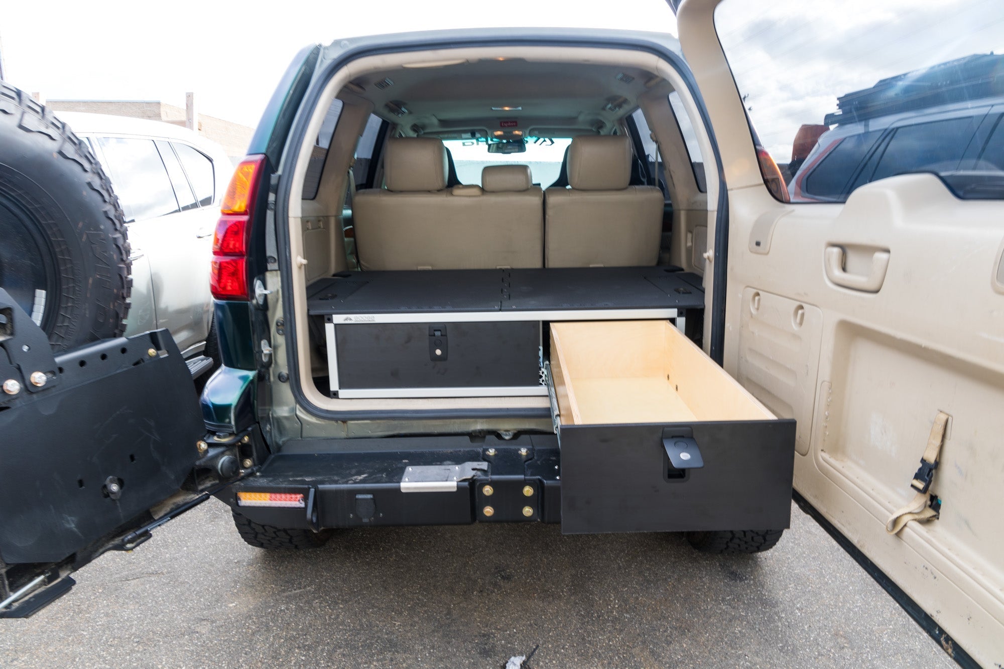 Lexus GX470 2002 - 2009 1st Gen. - Side x Side Drawer Module with Fitted Top Plate - 41 - 3/8"W x 10"H x 36"D - Spirit of 1876 - Goose Gear
