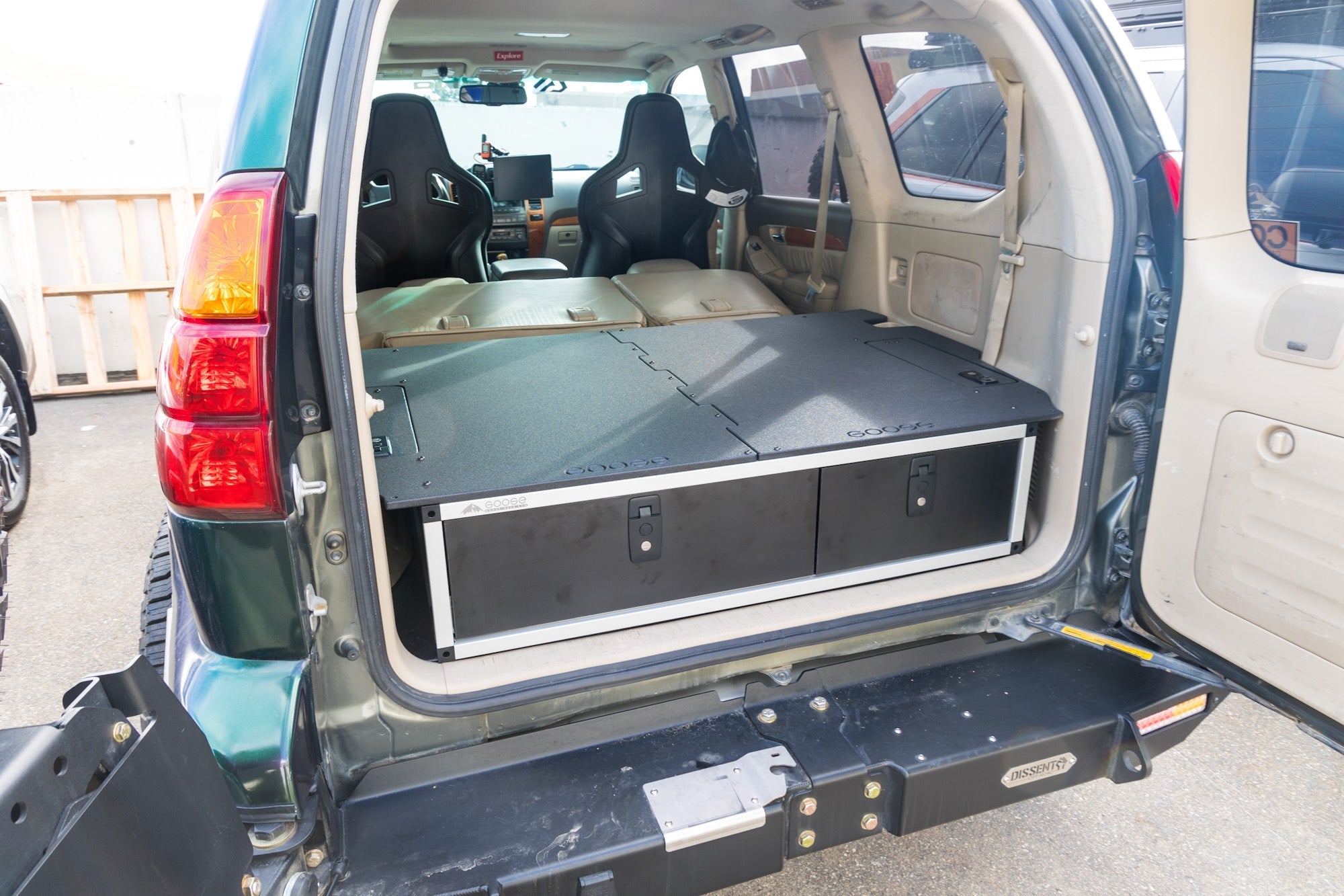 Lexus GX470 2002 - 2009 1st Gen. - Side x Side Drawer Module with Fitted Top Plate - 41 - 3/8"W x 10"H x 36"D - Spirit of 1876 - Goose Gear
