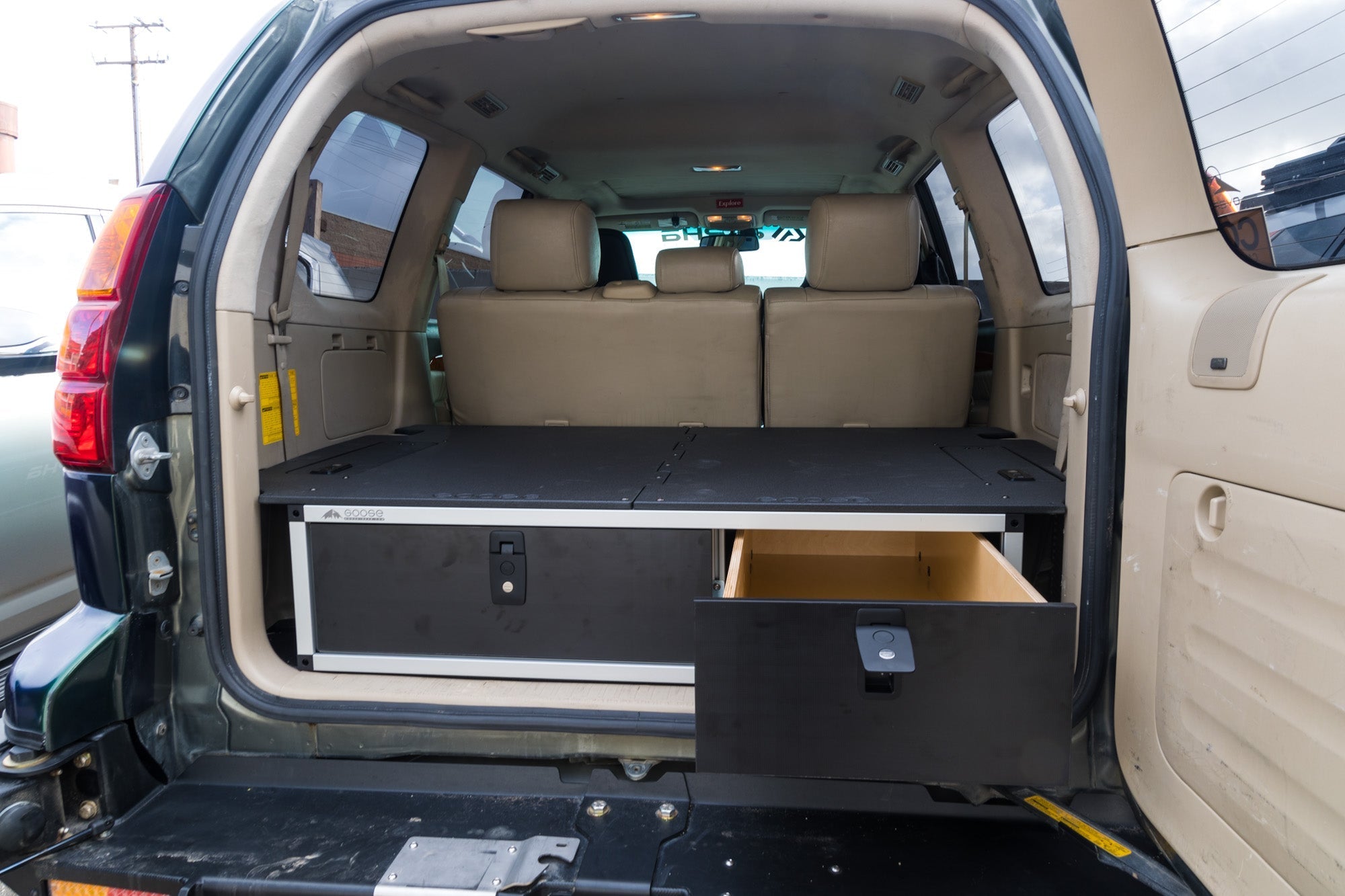 Lexus GX470 2002 - 2009 1st Gen. - Side x Side Drawer Module with Fitted Top Plate - 41 - 3/8"W x 10"H x 36"D - Spirit of 1876 - Goose Gear