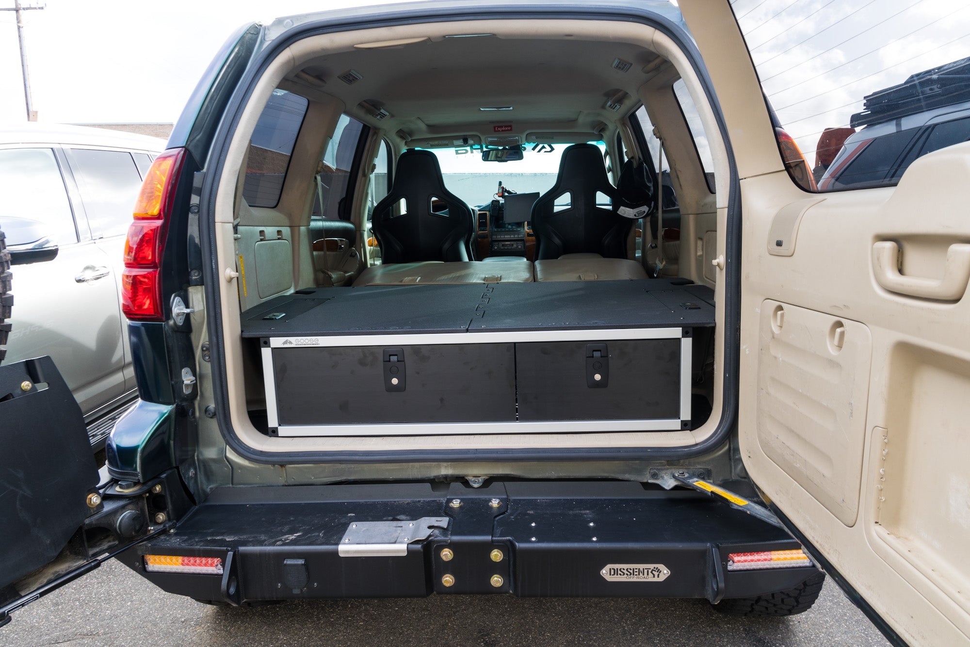 Lexus GX470 2002 - 2009 1st Gen. - Side x Side Drawer Module with Fitted Top Plate - 41 - 3/8"W x 10"H x 36"D - Spirit of 1876 - Goose Gear