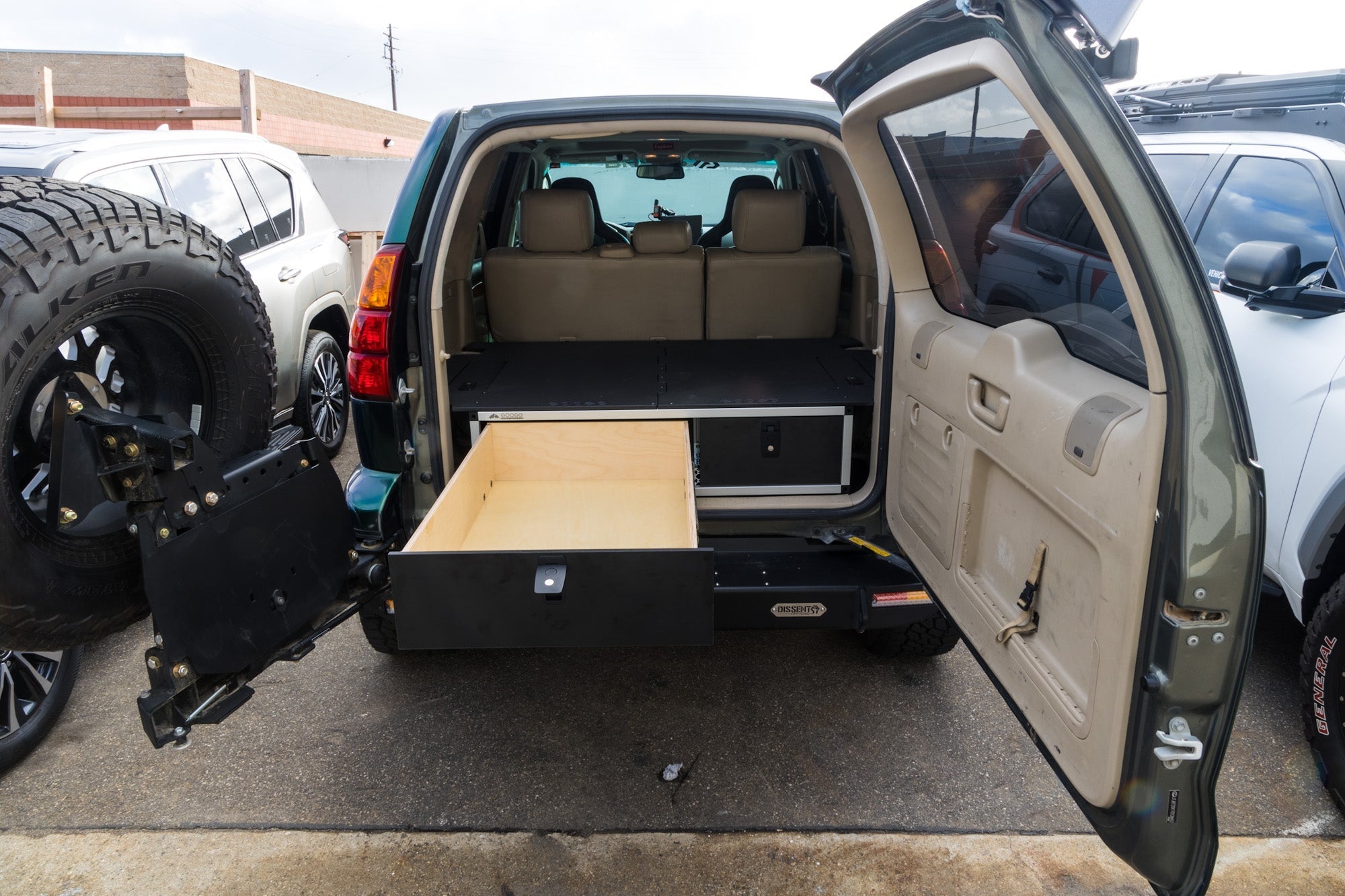 Lexus GX470 2002 - 2009 1st Gen. - Side x Side Drawer Module with Fitted Top Plate - 41 - 3/8"W x 10"H x 36"D - Spirit of 1876 - Goose Gear