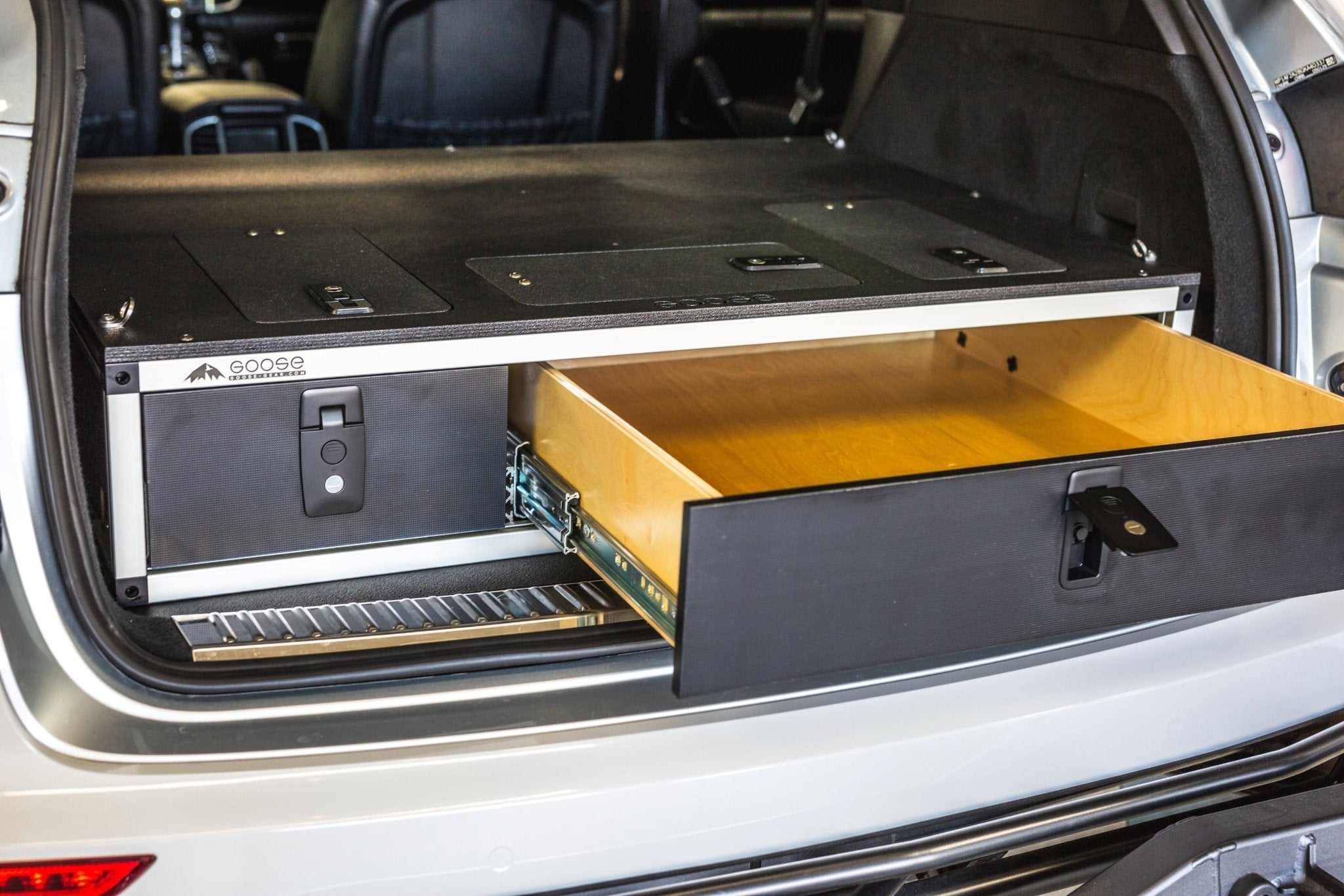 Porsche Cayenne & Volkswagen Touareg 2011 - 2017 2nd Gen. - Side X Side Drawer Module with Fitted Top Plate - Spirit of 1876 - Goose Gear