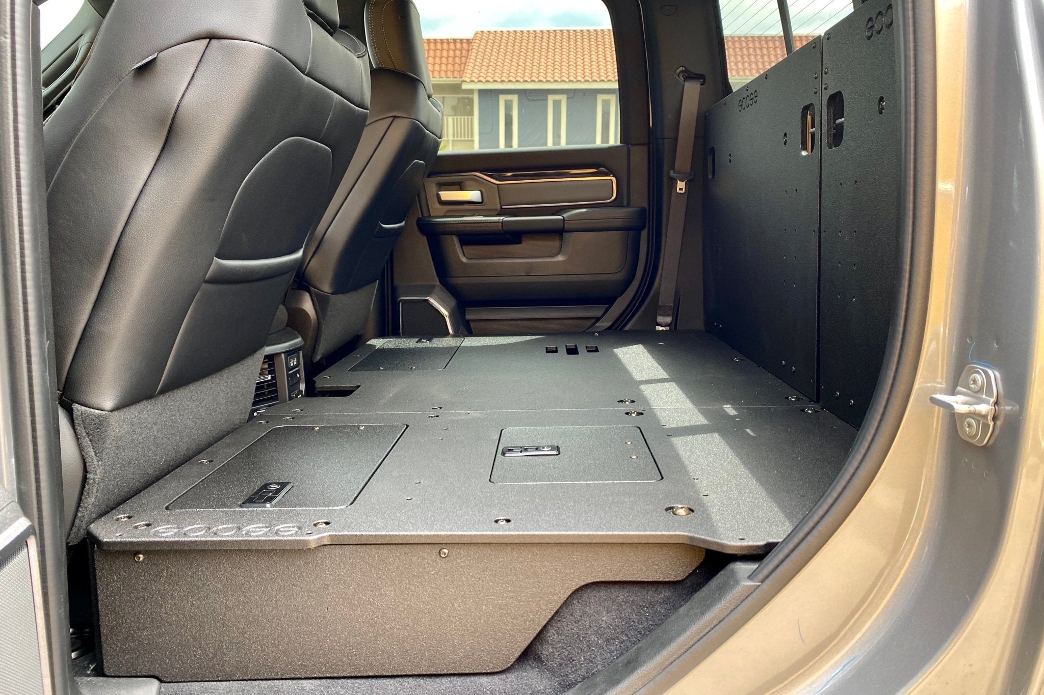 Ram 2500/3500 2009 - Present 4th & 5th Gen. Crew Cab - Second Row Seat Delete Plate System - Spirit of 1876 - Goose Gear