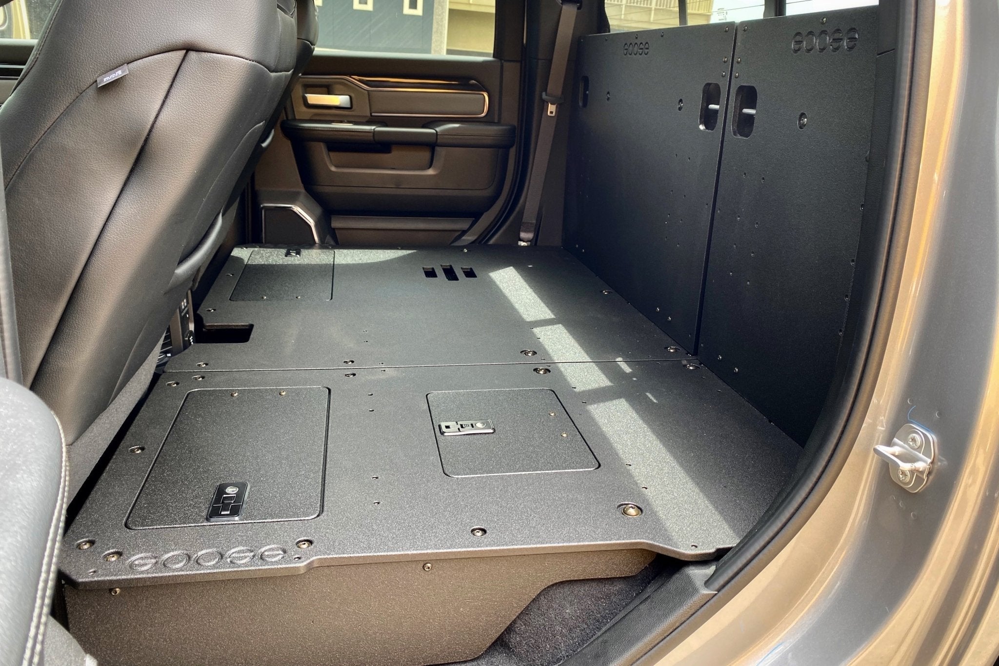 Ram 2500/3500 2009 - Present 4th & 5th Gen. Crew Cab - Second Row Seat Delete Plate System - Spirit of 1876 - Goose Gear