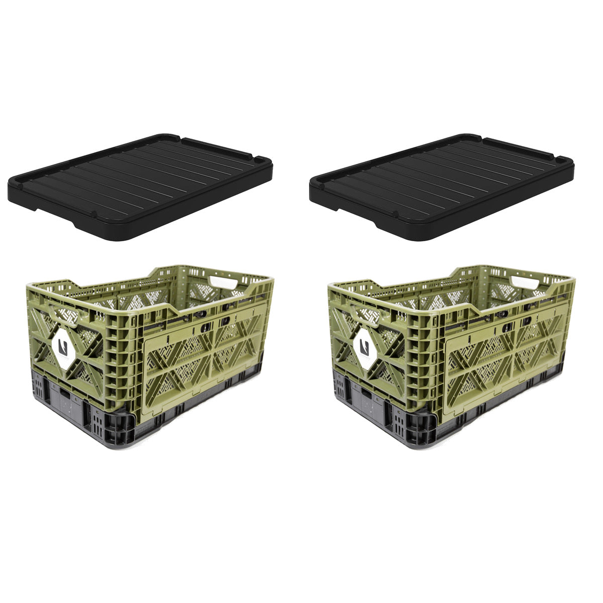 T-48 Transformer Crates with Plastic Lids – 2 Pack