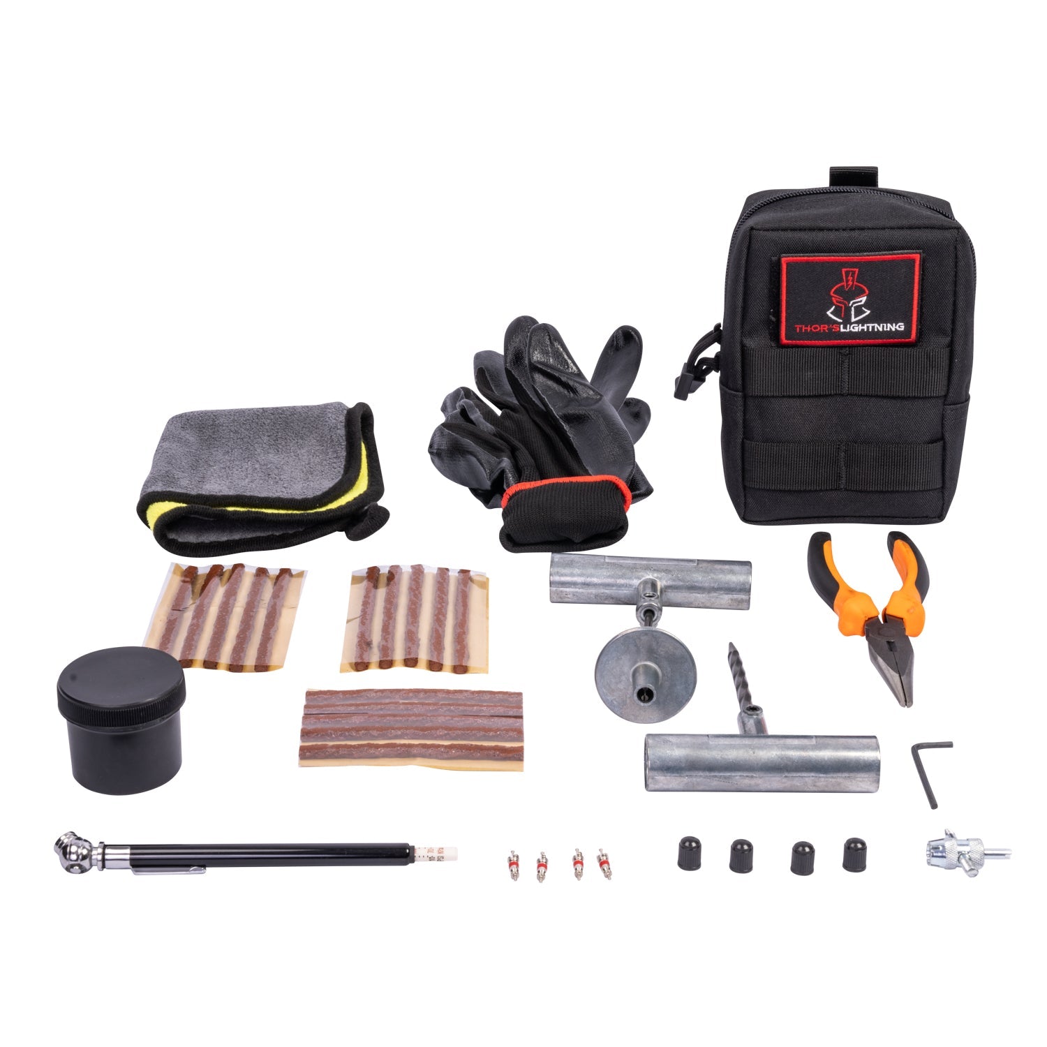 Thor's Lightning Adventure Gear Compact Portable Heavy Duty Tire Repair kit with Molle Storage Bag - Spirit of 1876Thor's Lightning Air Systems