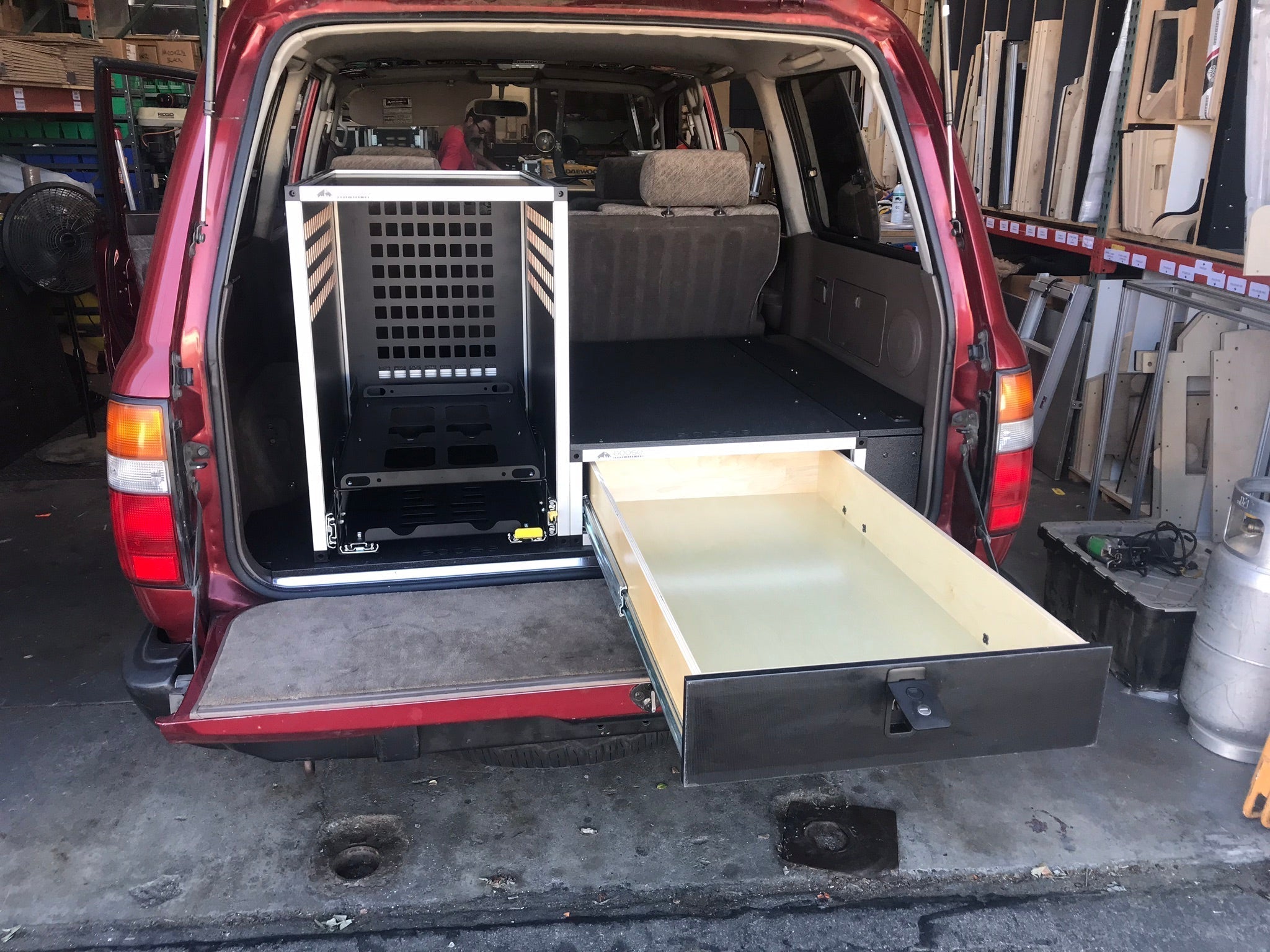 Toyota Land Cruiser 1991 - 1997 80 Series - Single Drawer Module with Fitted Top Plate - 24 - 3/16"W x 8"H x 40"D - Spirit of 1876 - Goose Gear
