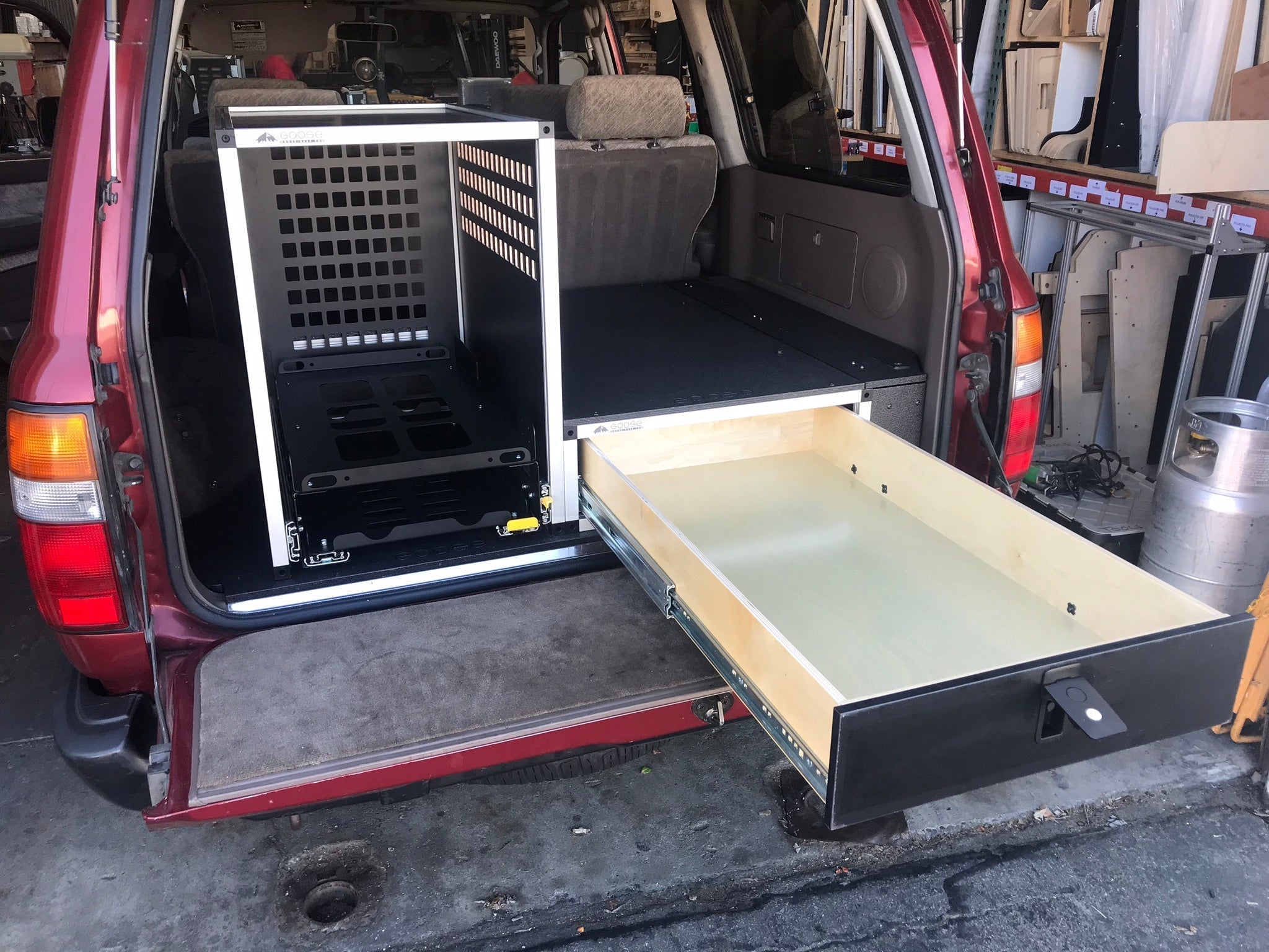 Toyota Land Cruiser 1991 - 1997 80 Series - Single Drawer Module with Fitted Top Plate - 24 - 3/16"W x 8"H x 40"D - Spirit of 1876 - Goose Gear