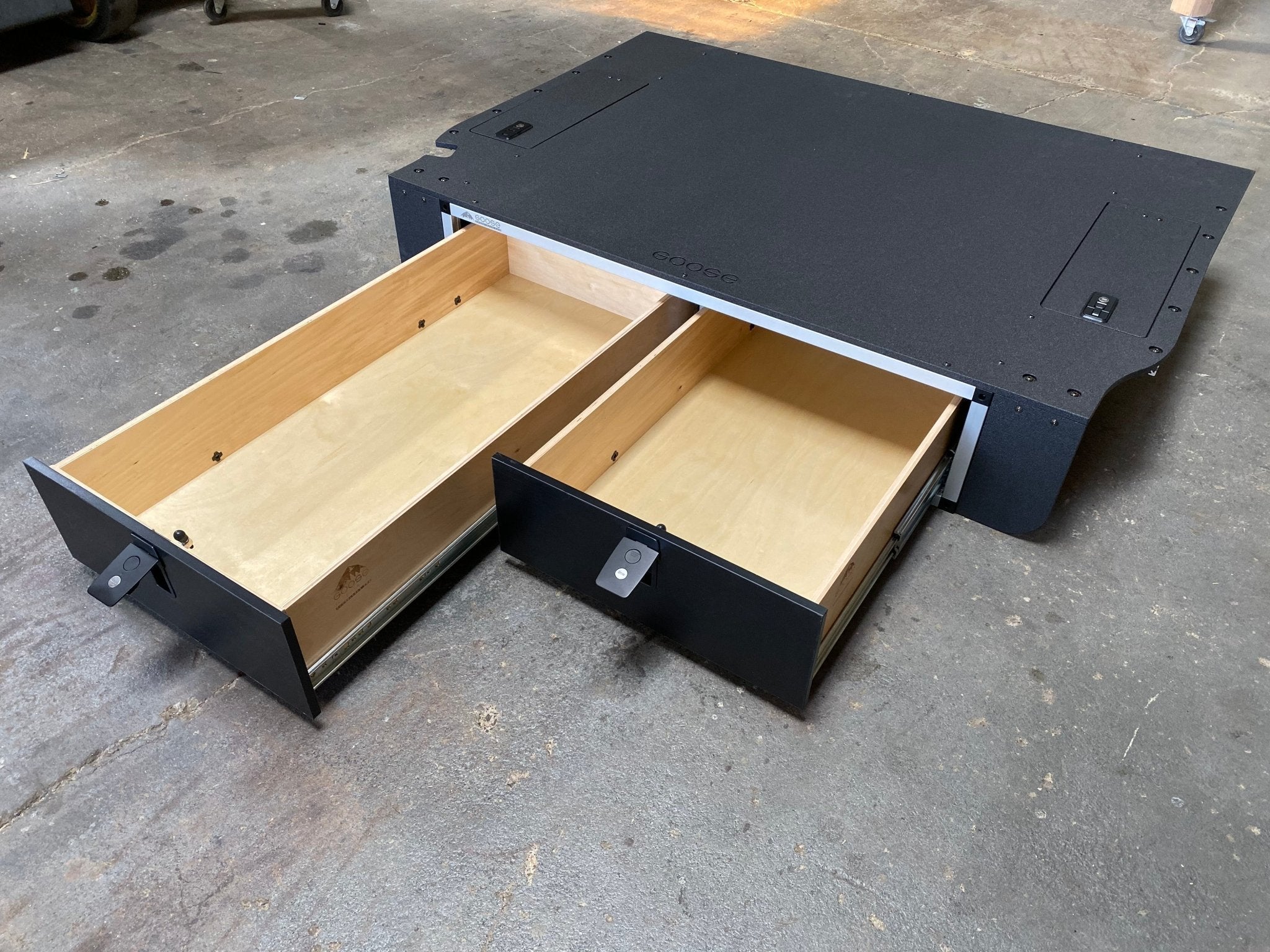 Toyota Land Cruiser 2008 - 2021 200 Series - Side x Side Drawer Module with Fitted Top Plate - Spirit of 1876 - Goose Gear