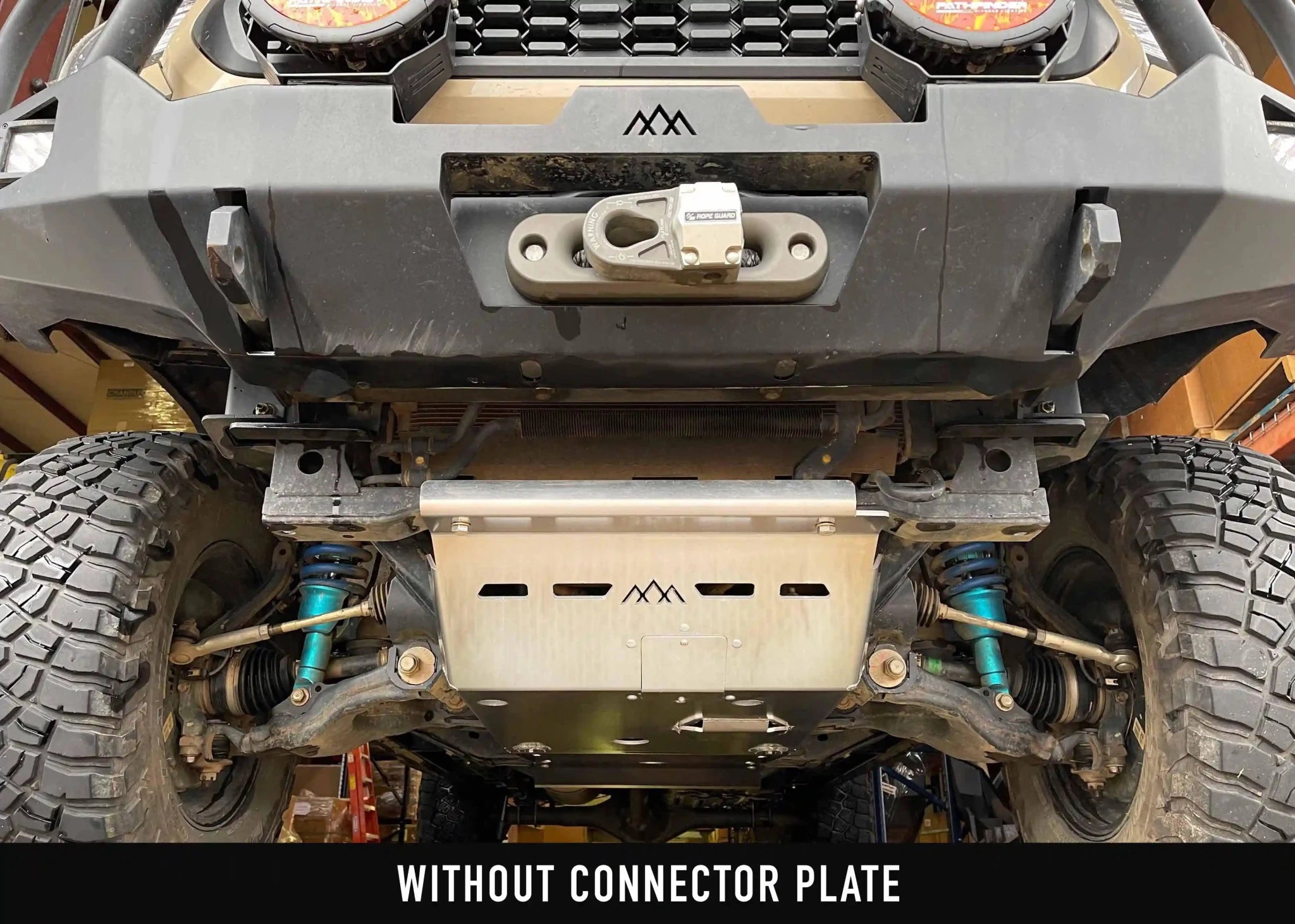 Toyota Tacoma (2005-2023) Aluminum Connector Skid Plate - Spirit of 1876 - Backwoods Adventure Mods