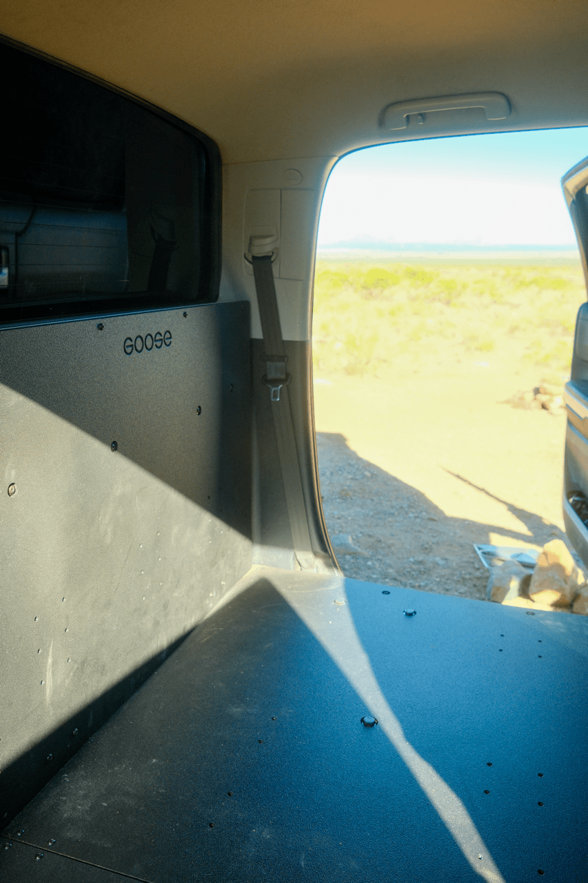 Toyota Tundra 2014 - 2021 2.5 Gen. CrewMax - Second Row Seat Delete Plate System - Spirit of 1876 - Goose Gear