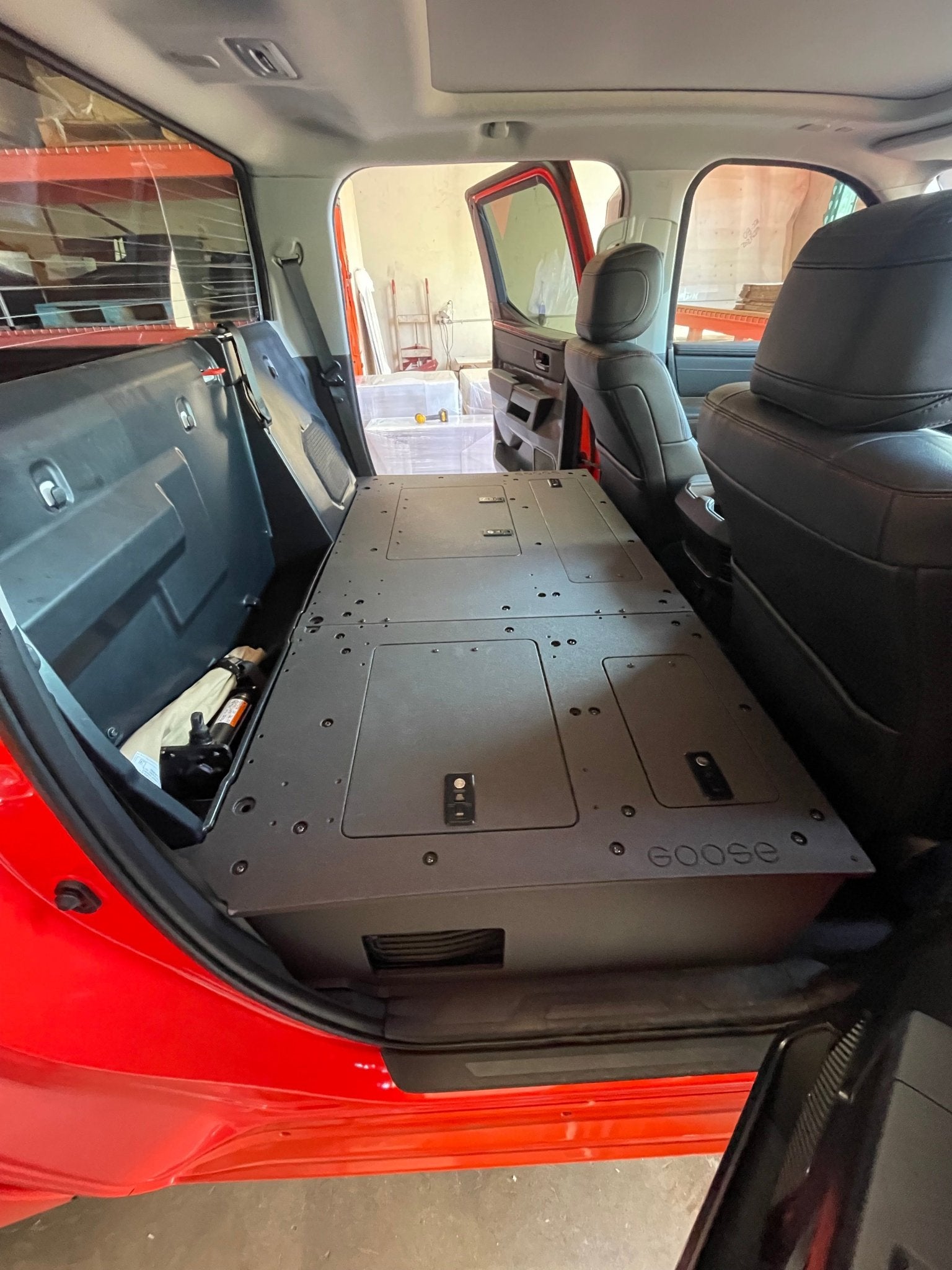 Toyota Tundra 2022 - Present 3rd Gen. CrewMax - Second Row Seat Delete Plate System - Spirit of 1876 - Goose Gear