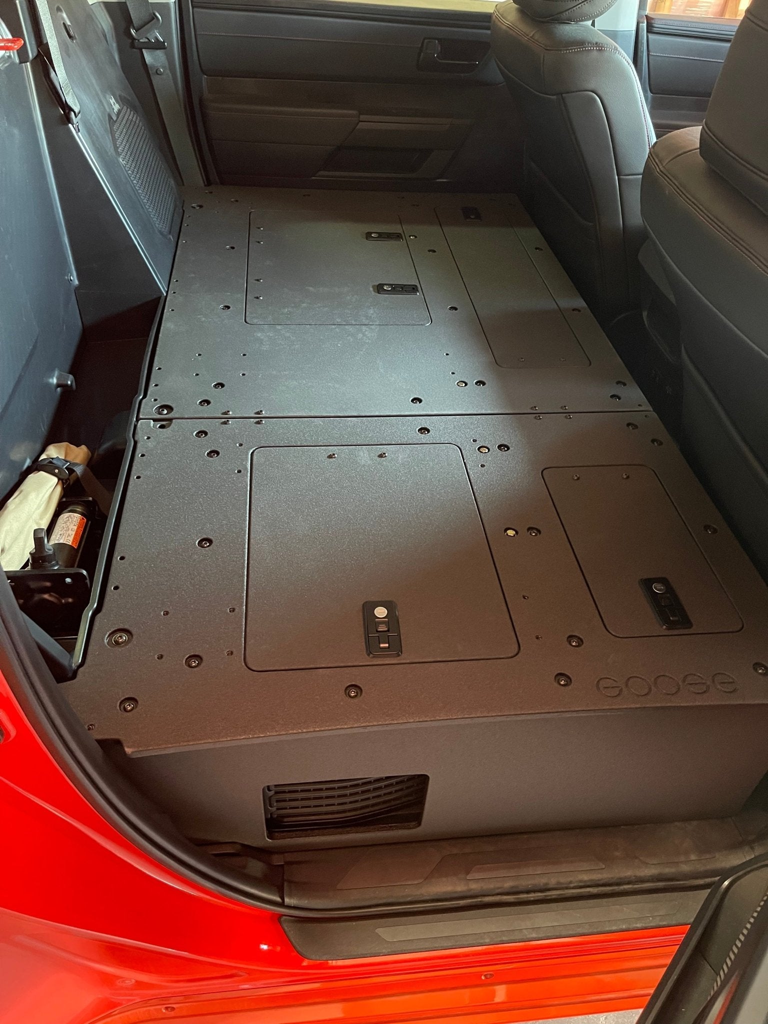 Toyota Tundra 2022 - Present 3rd Gen. CrewMax - Second Row Seat Delete Plate System - Spirit of 1876 - Goose Gear