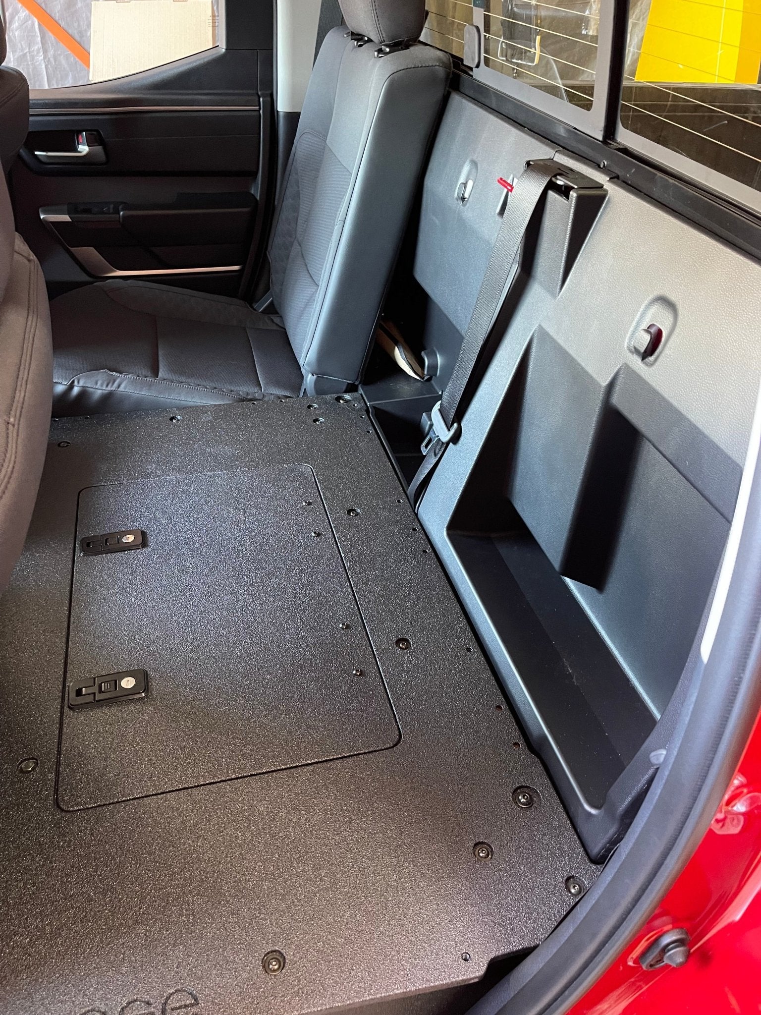 Toyota Tundra 2022 - Present 3rd Gen. DoubleCab - Second Row Seat Delete Plate System - Spirit of 1876 - Goose Gear