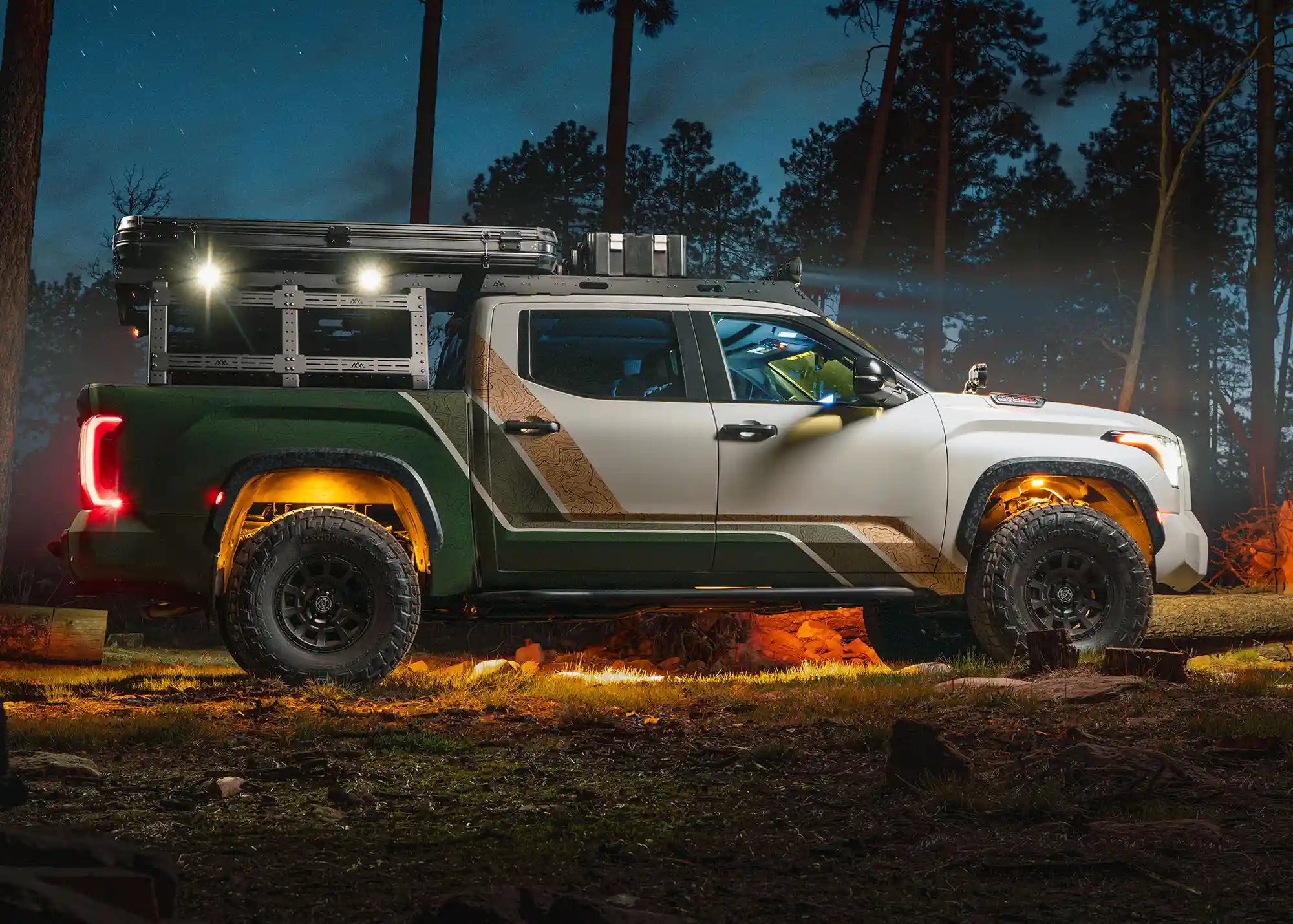 Toyota Tundra Bed Rack - Full Height - Spirit of 1876 - Backwoods Adventure Mods