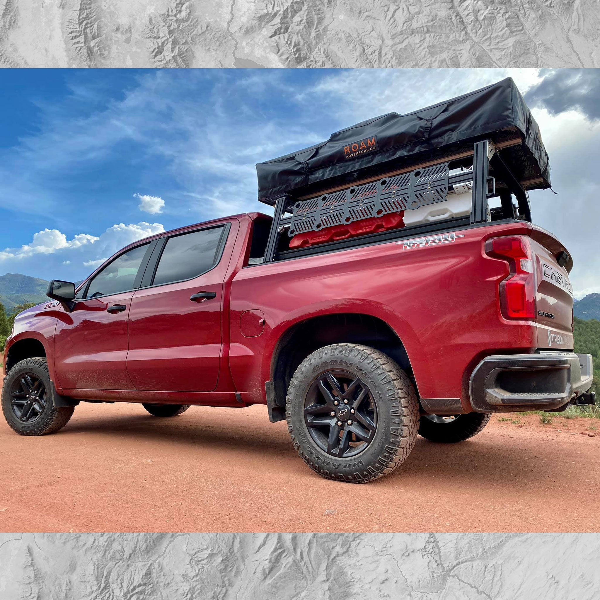 XTR1 Bed Rack for Chevrolet Silverado & GMC Sierra 1500 - Spirit of 1876 - Xtrusion Overland