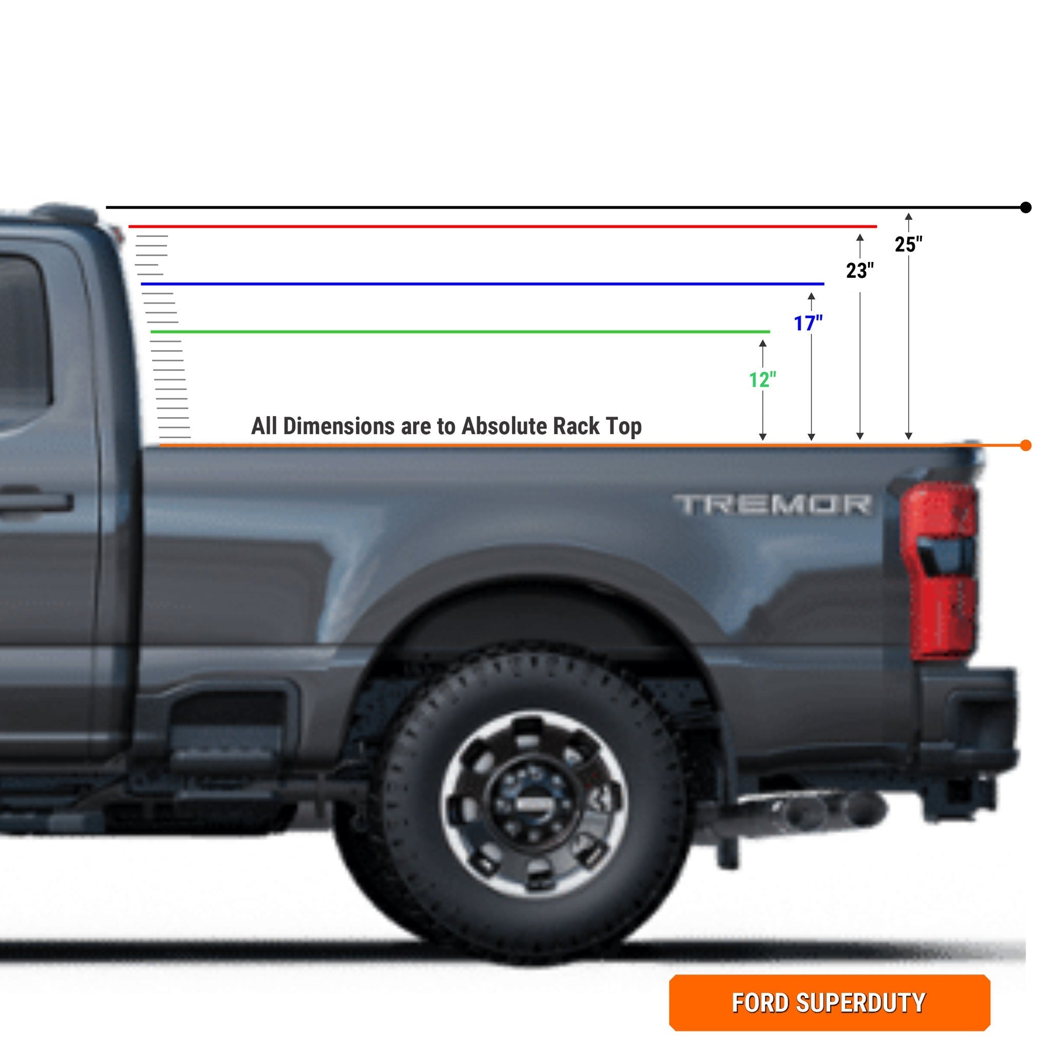 XTR1 Bed Rack for Ford F - 250 / F - 350 Super Duty - Spirit of 1876 - Xtrusion Overland