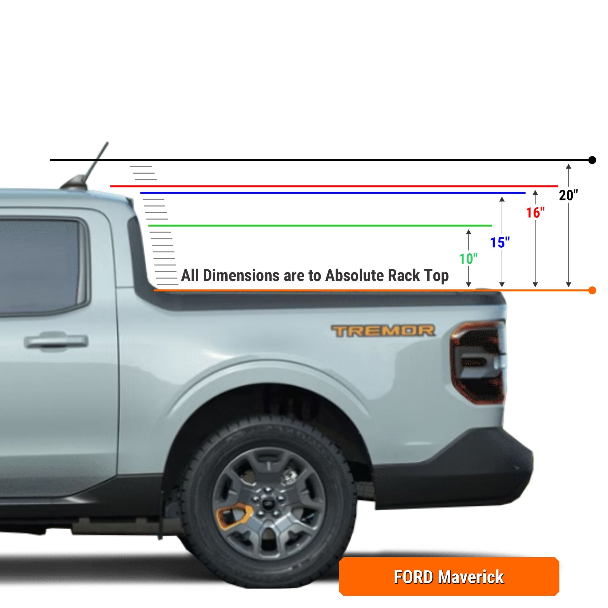 XTR1 Bed Rack for Ford Maverick - Spirit of 1876 - Xtrusion Overland