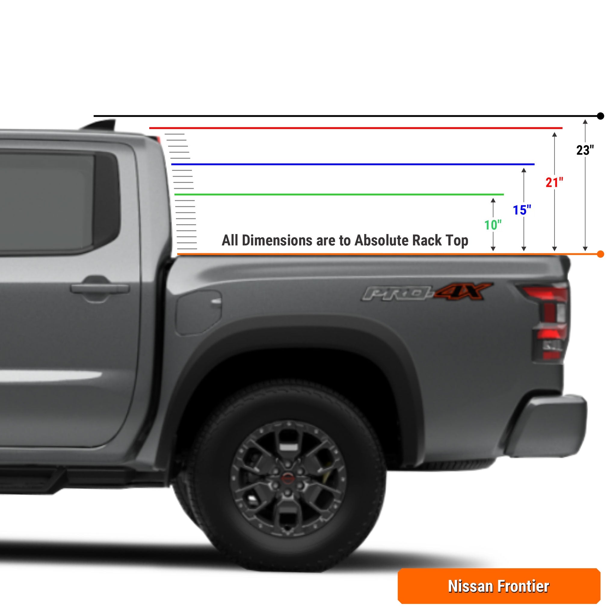XTR1 Bed Rack for Nissan Frontier - Spirit of 1876 - Xtrusion Overland