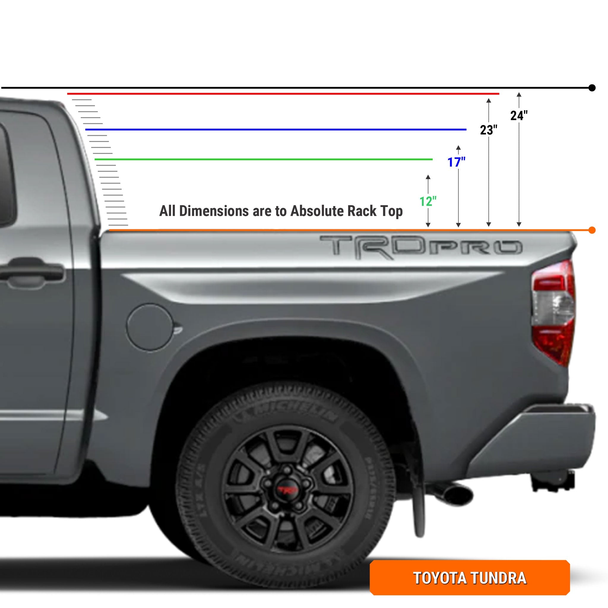 XTR1 Bed Rack for Toyota Tundra - Spirit of 1876 - Xtrusion Overland