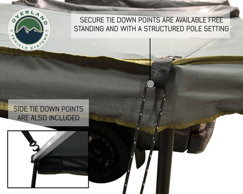 OVS Nomadic Awning 180 - Dark Gray Cover With Black Cover Universal